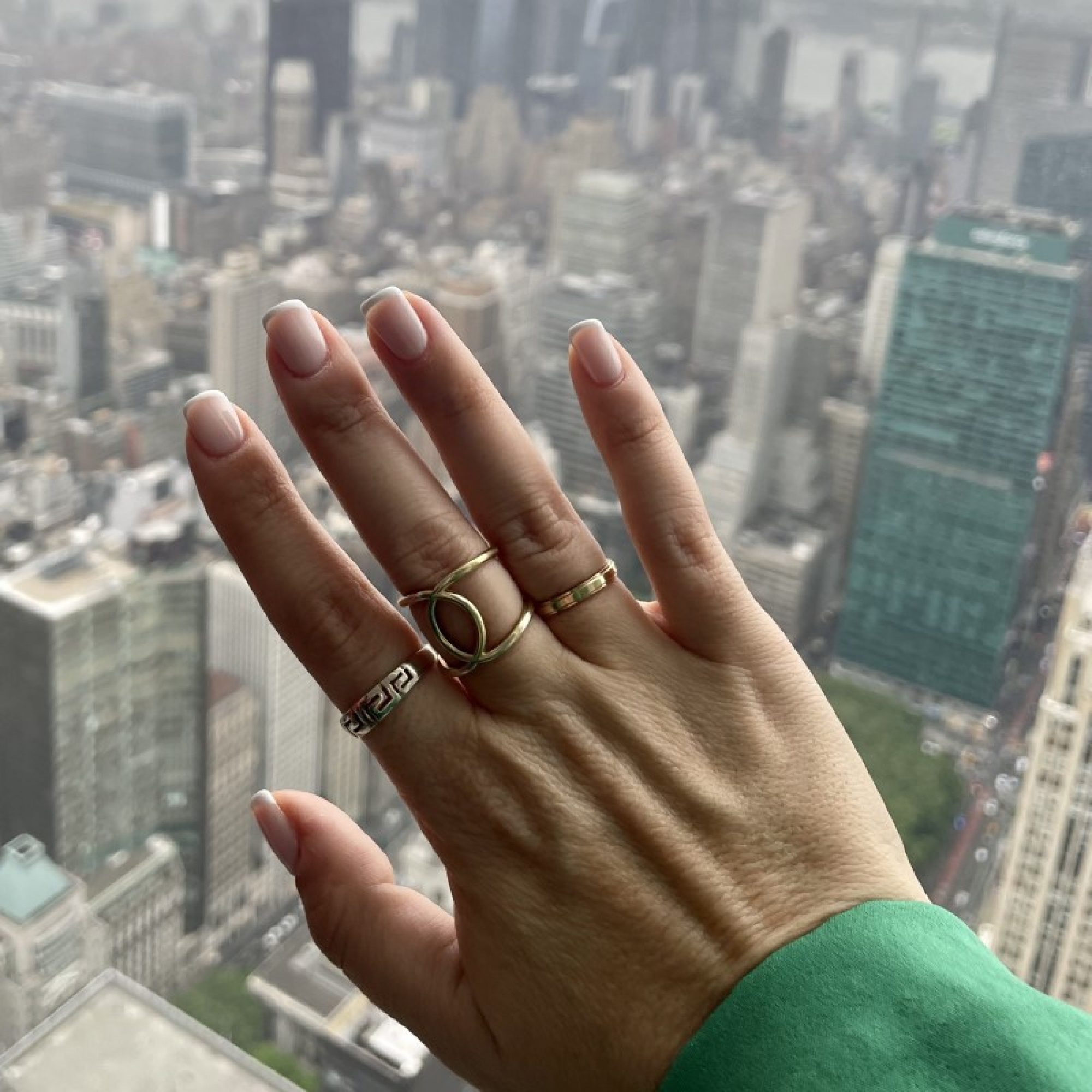 Gold plated meander ring