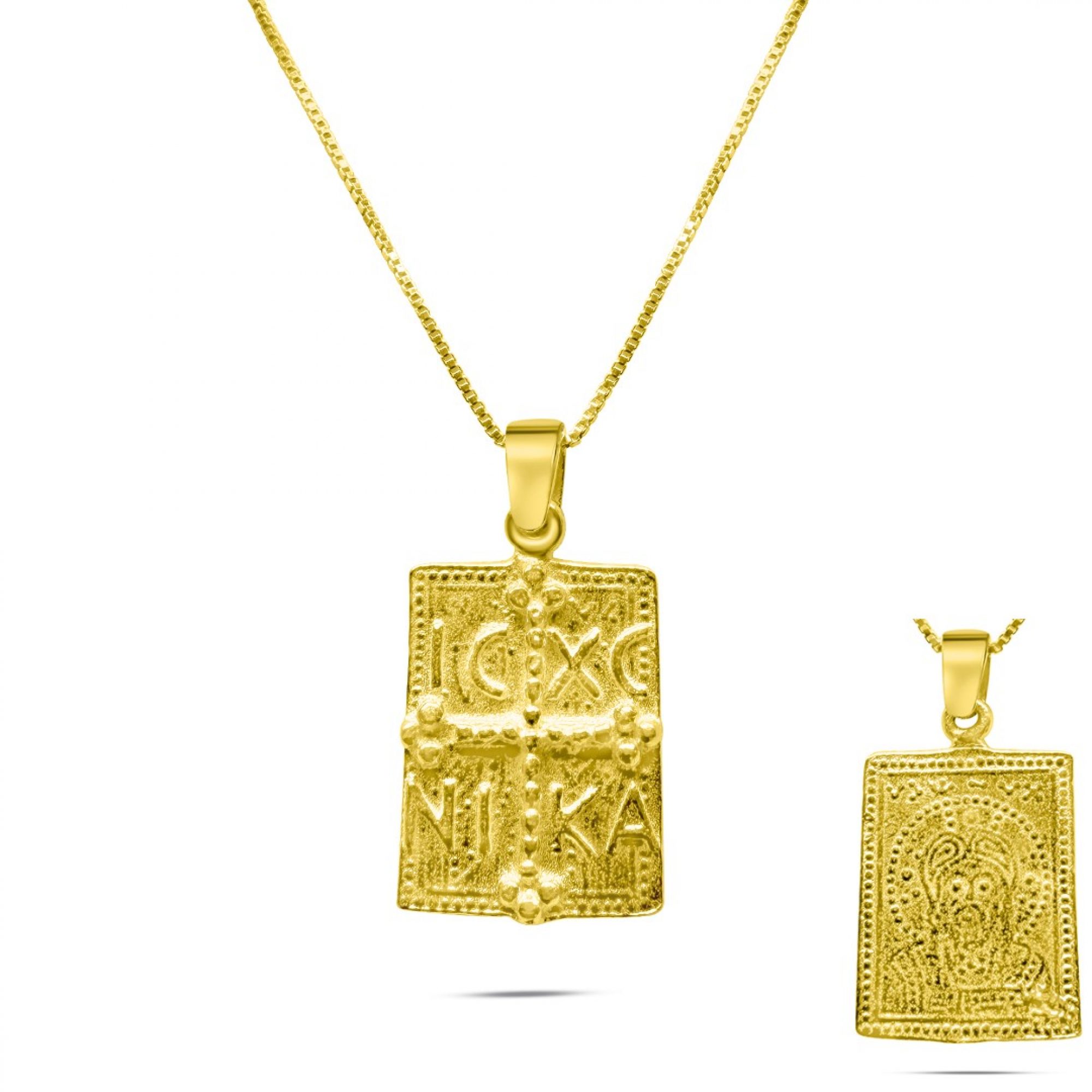 Gold plated constantine necklace