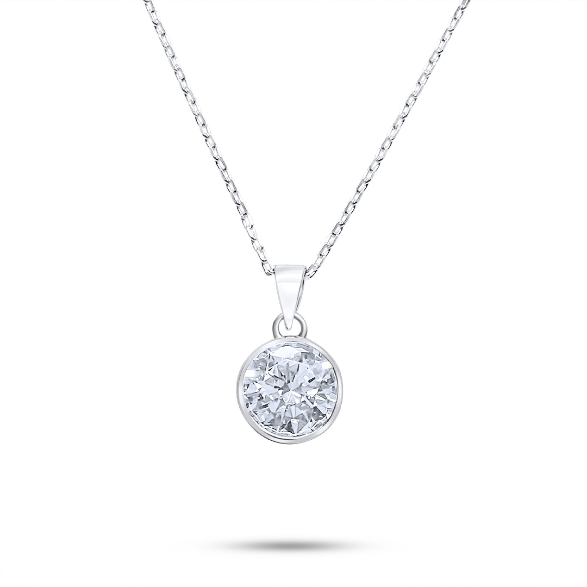 Single zircon necklace