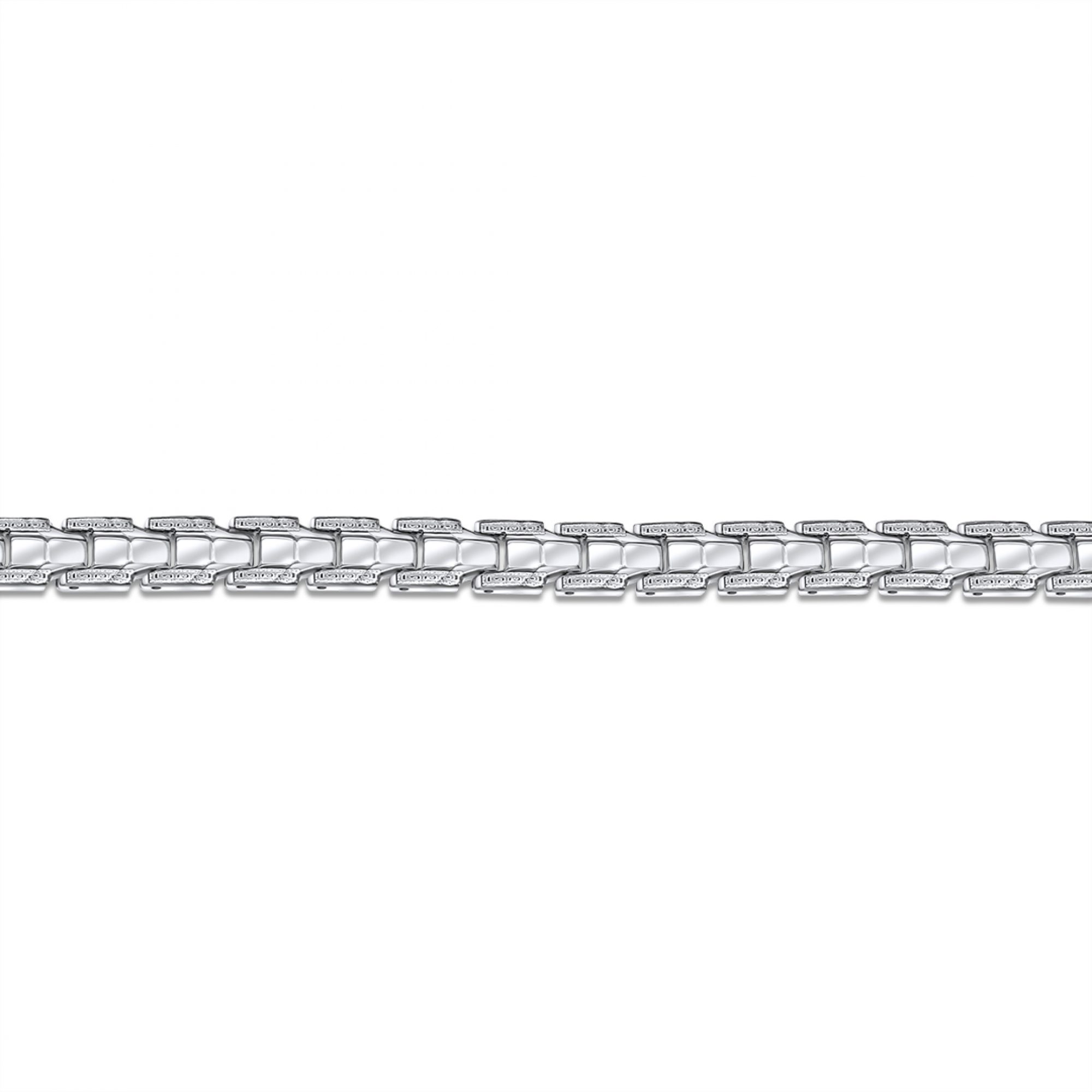 Steel bracelet with meander