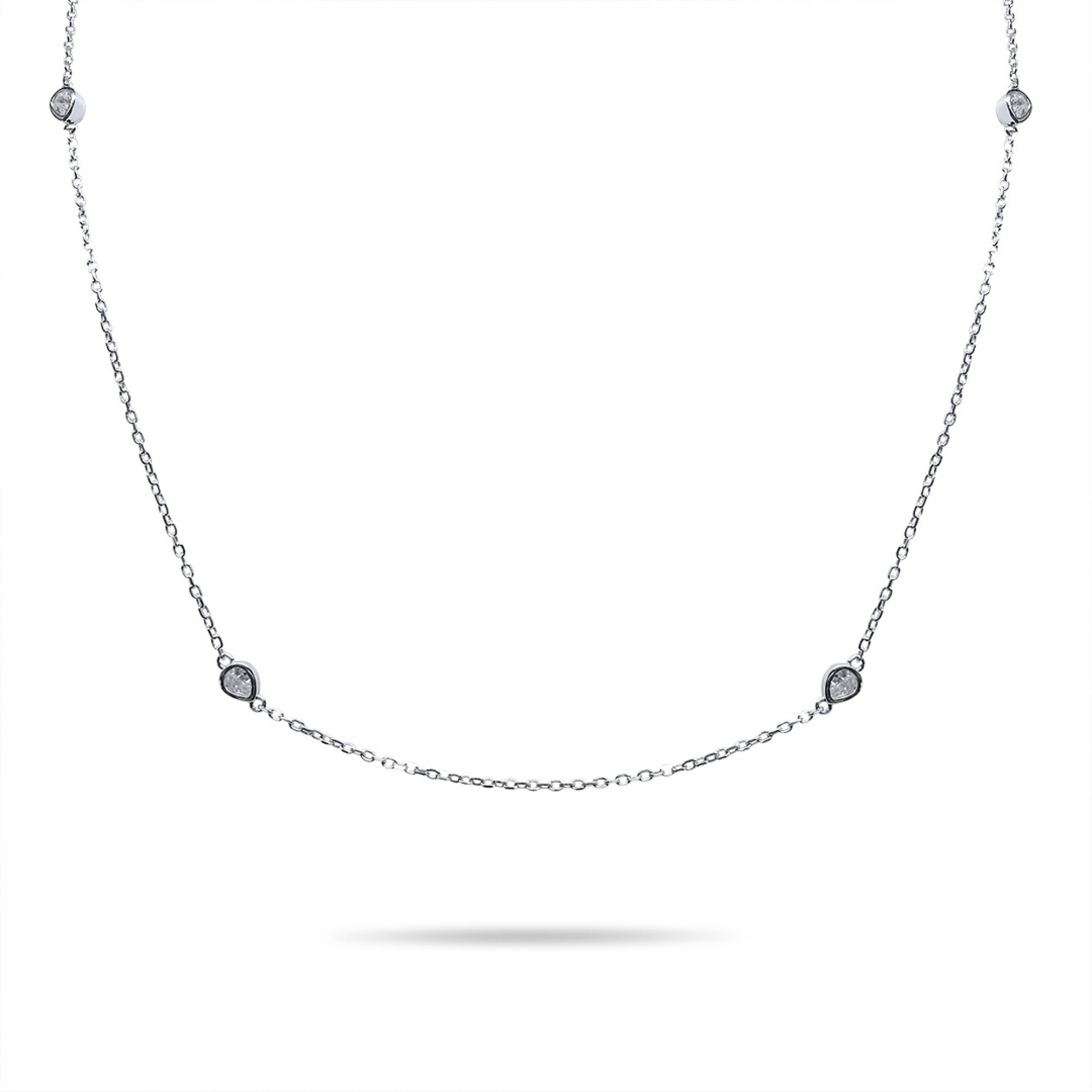 Necklace with zircon stones