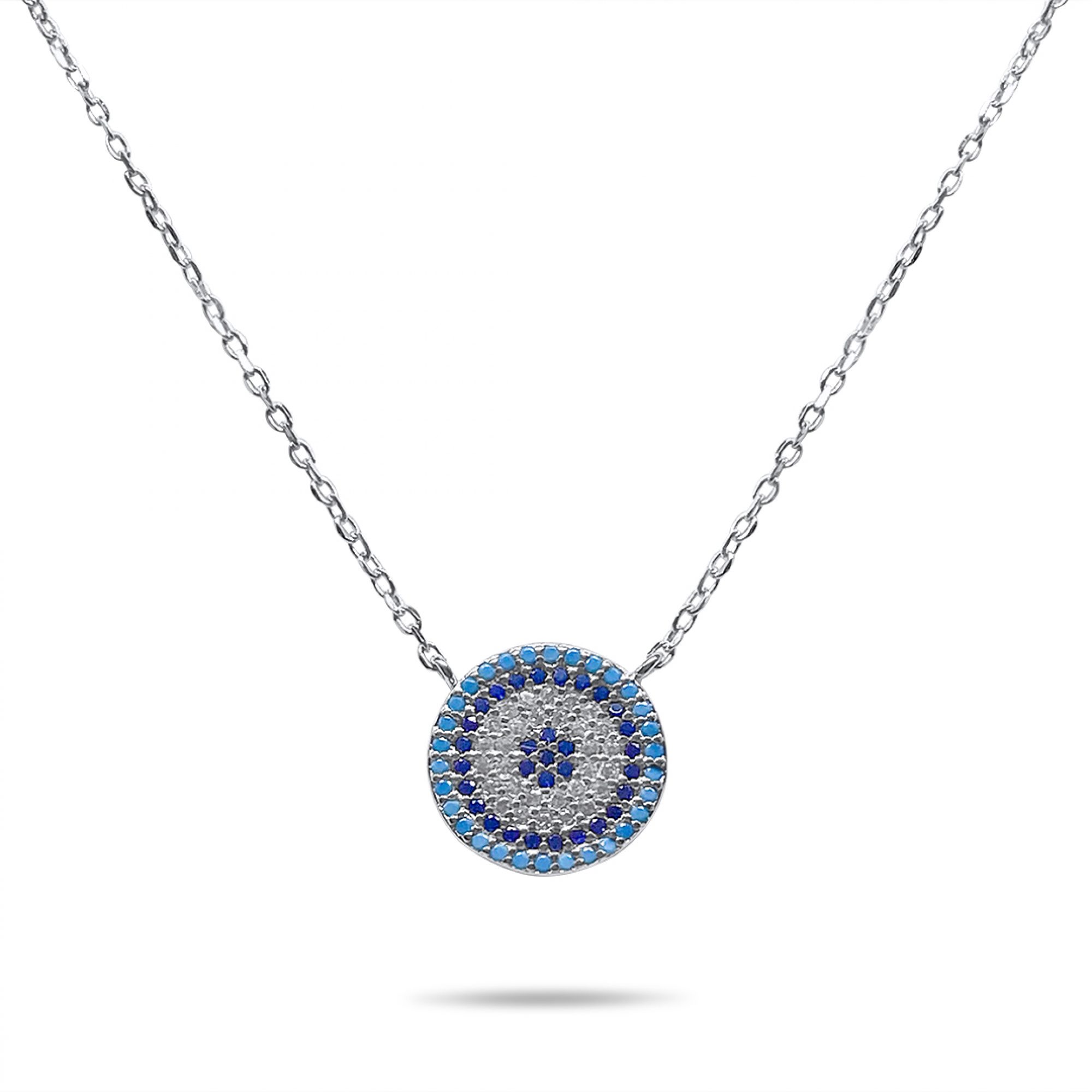 Eye necklace with zircon stones 