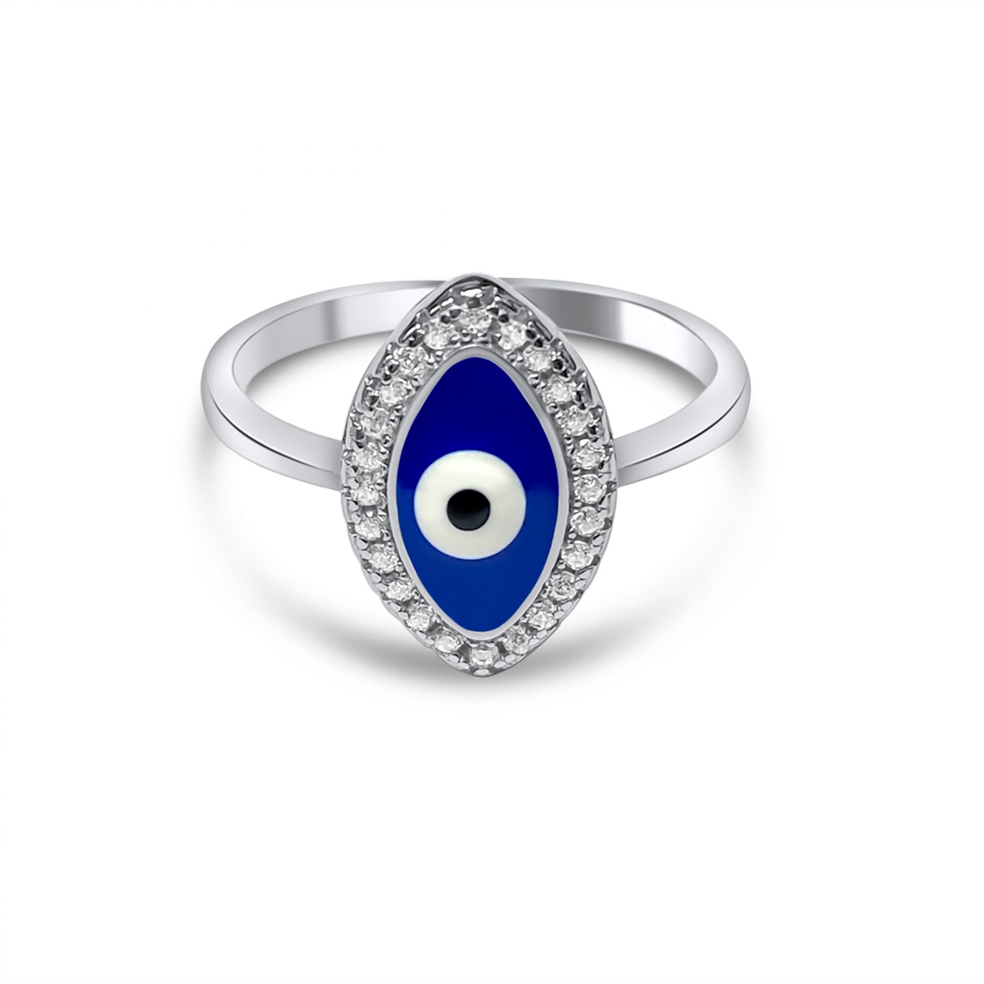 Eye ring with zircon stones