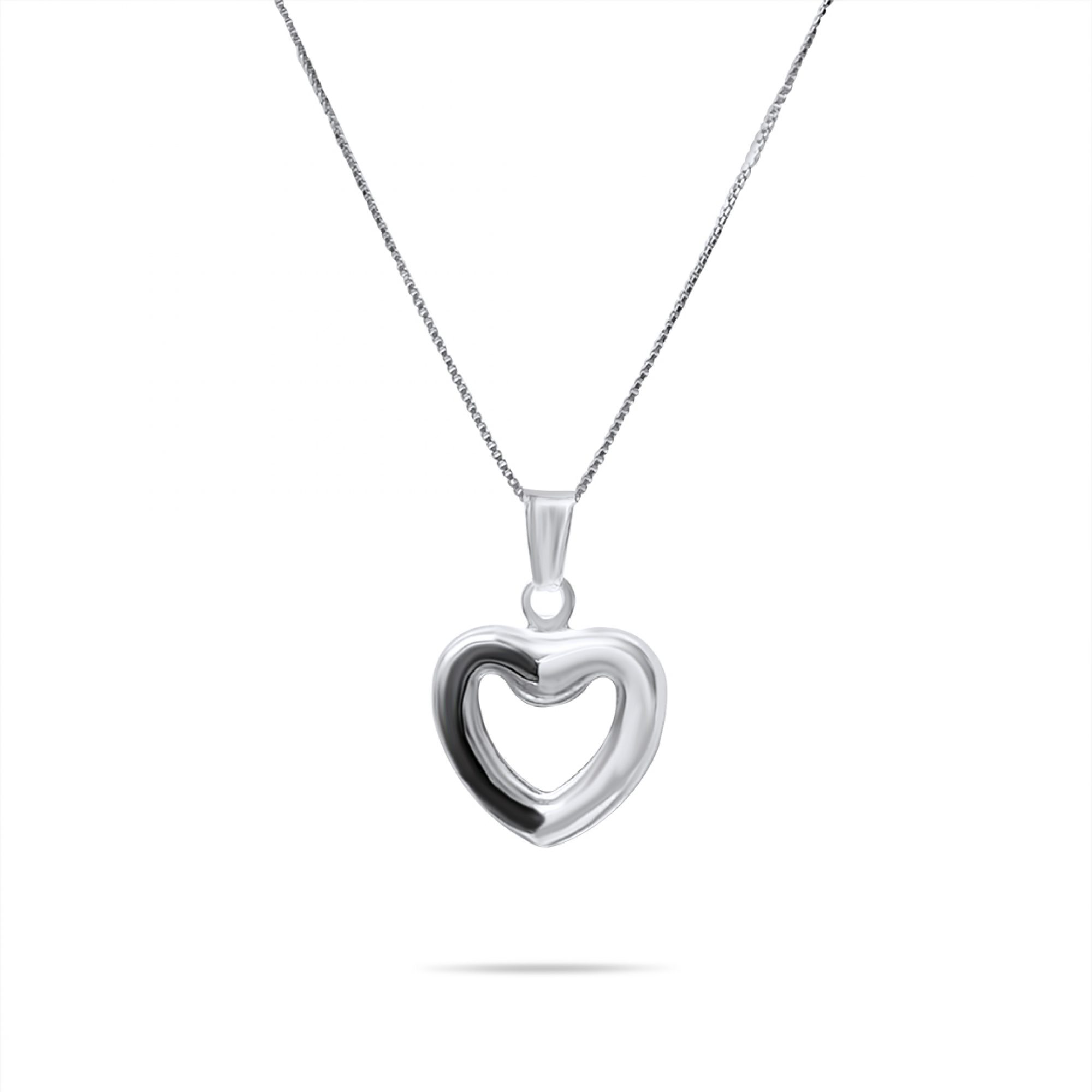 Heart necklace with enamel