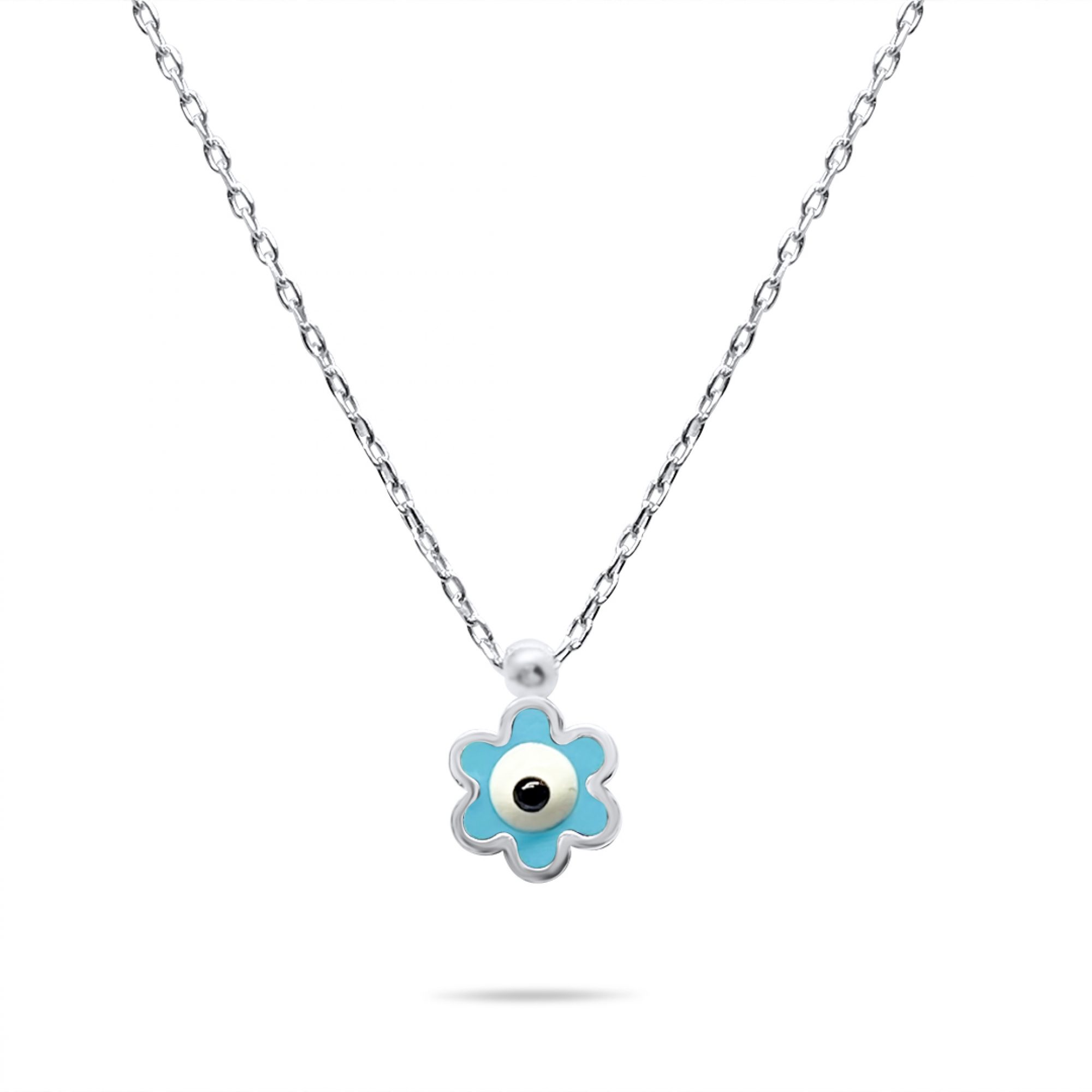 Eye necklace with enamel