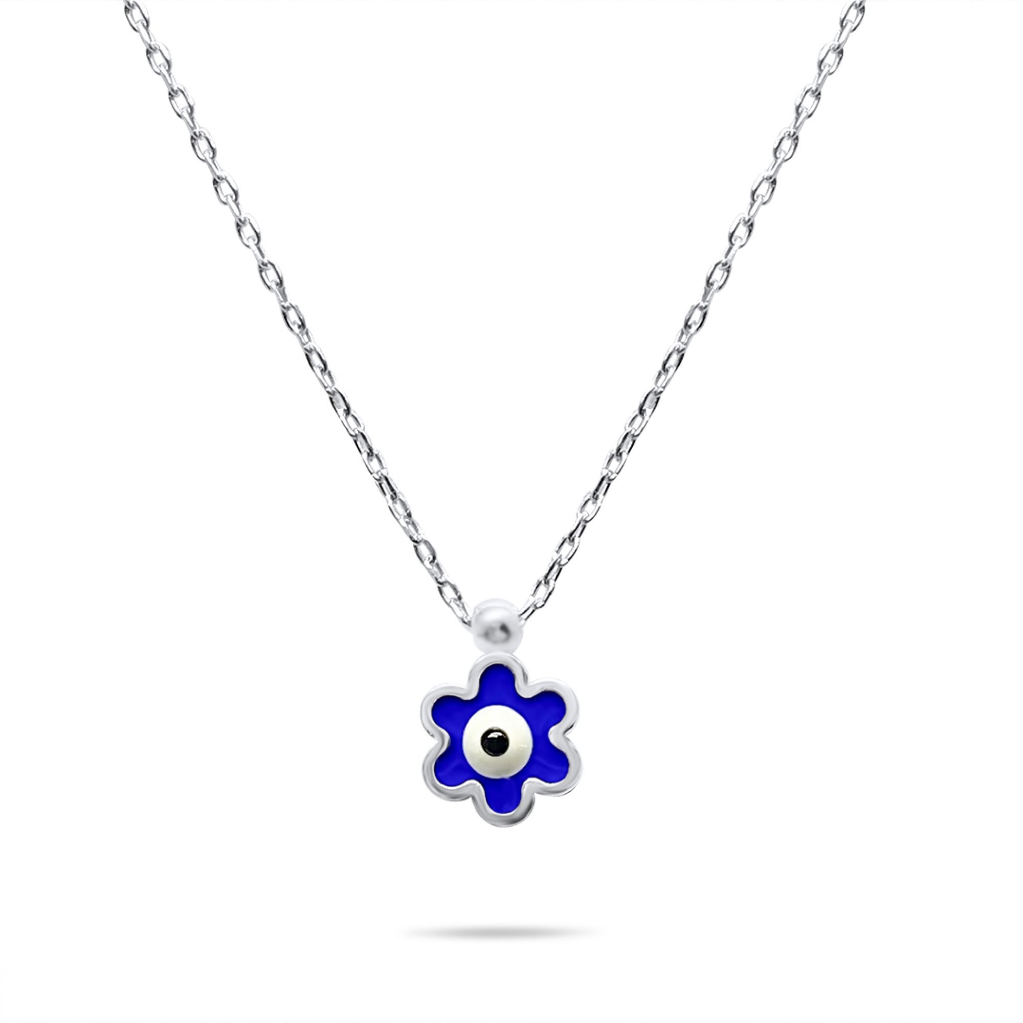 Eye necklace with enamel