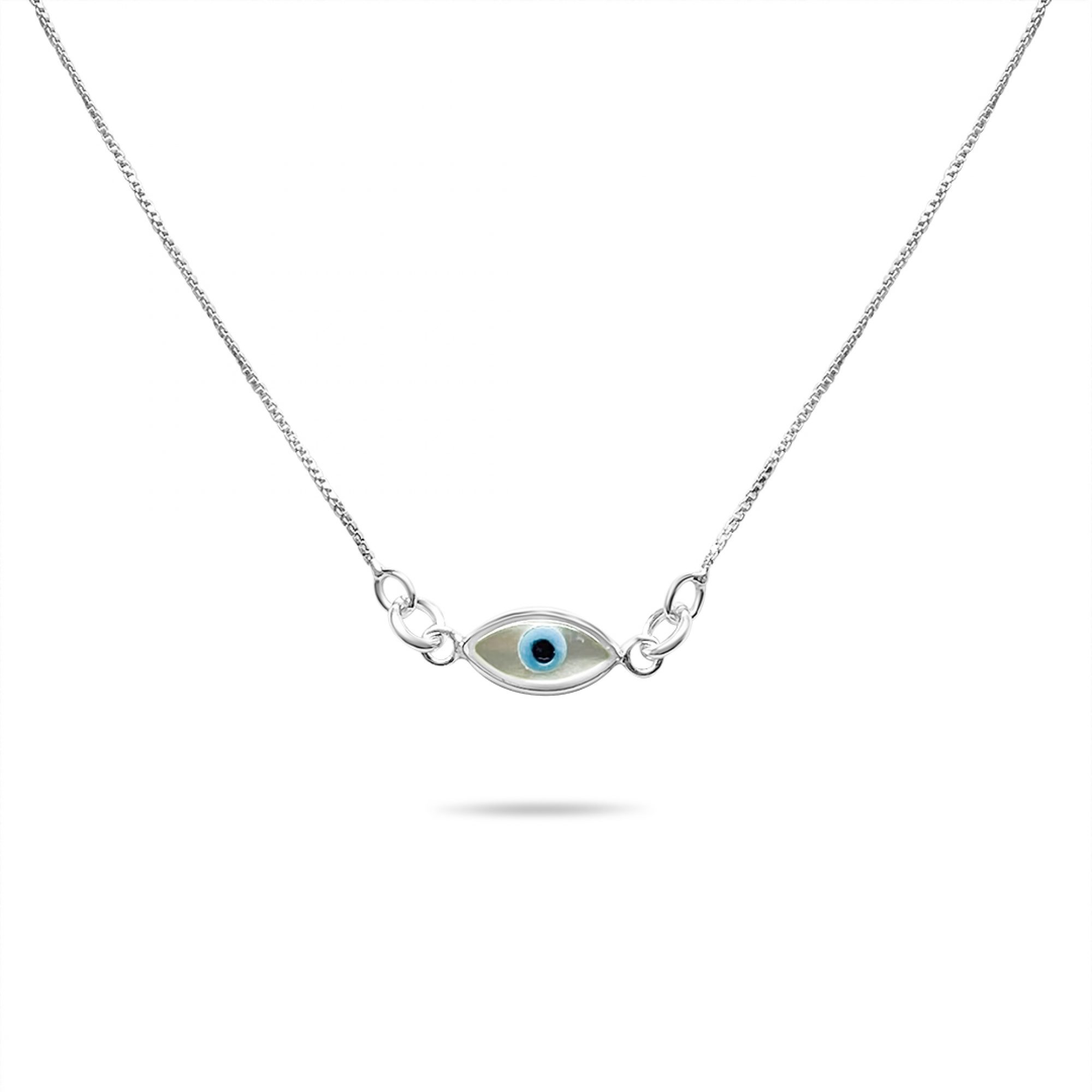 Eye necklace with mother of pearl