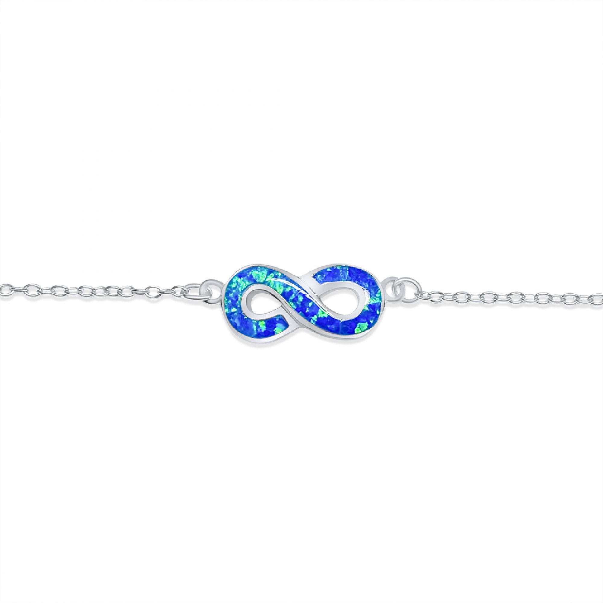 Infinity bracelet with opal stones