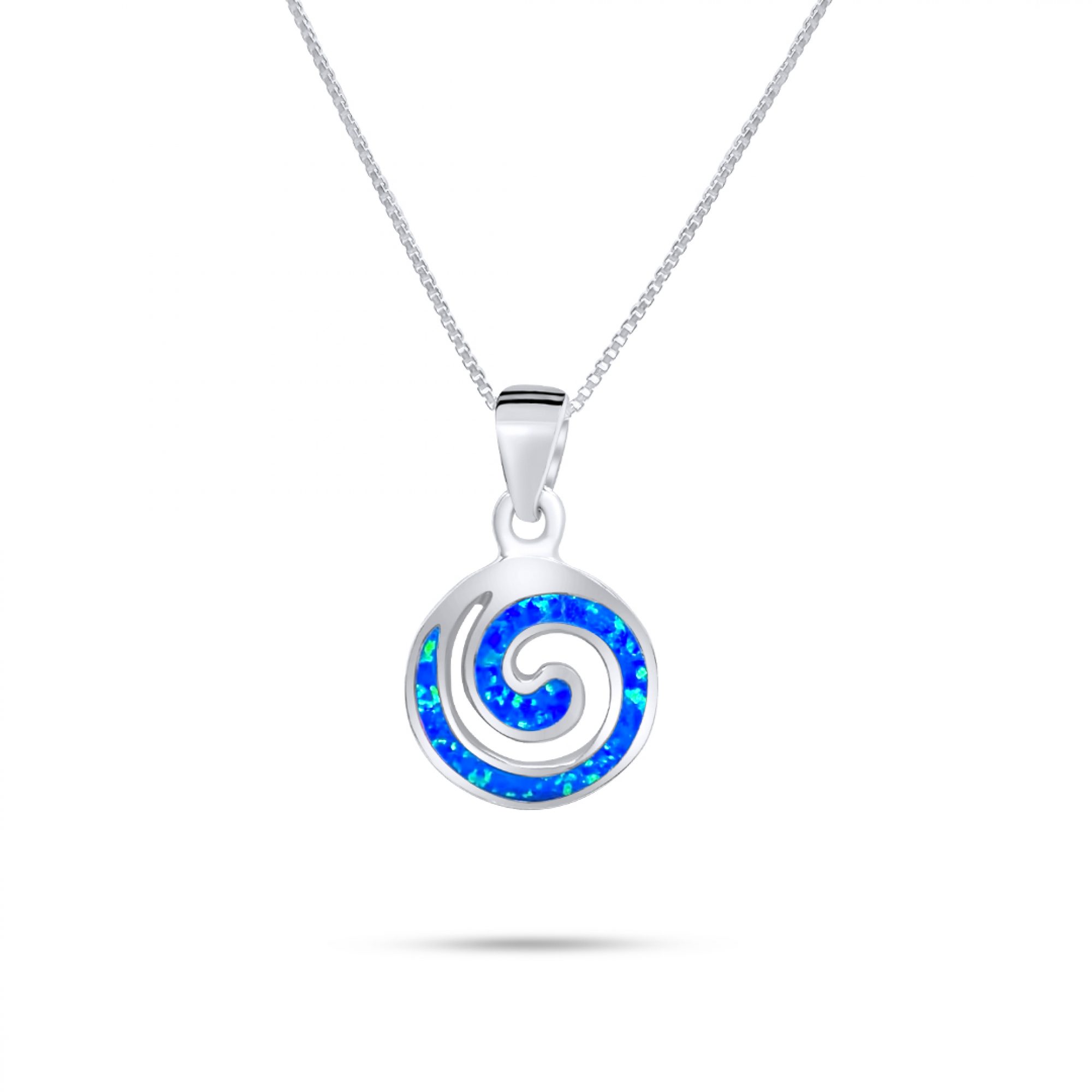 Opal spiral pendant