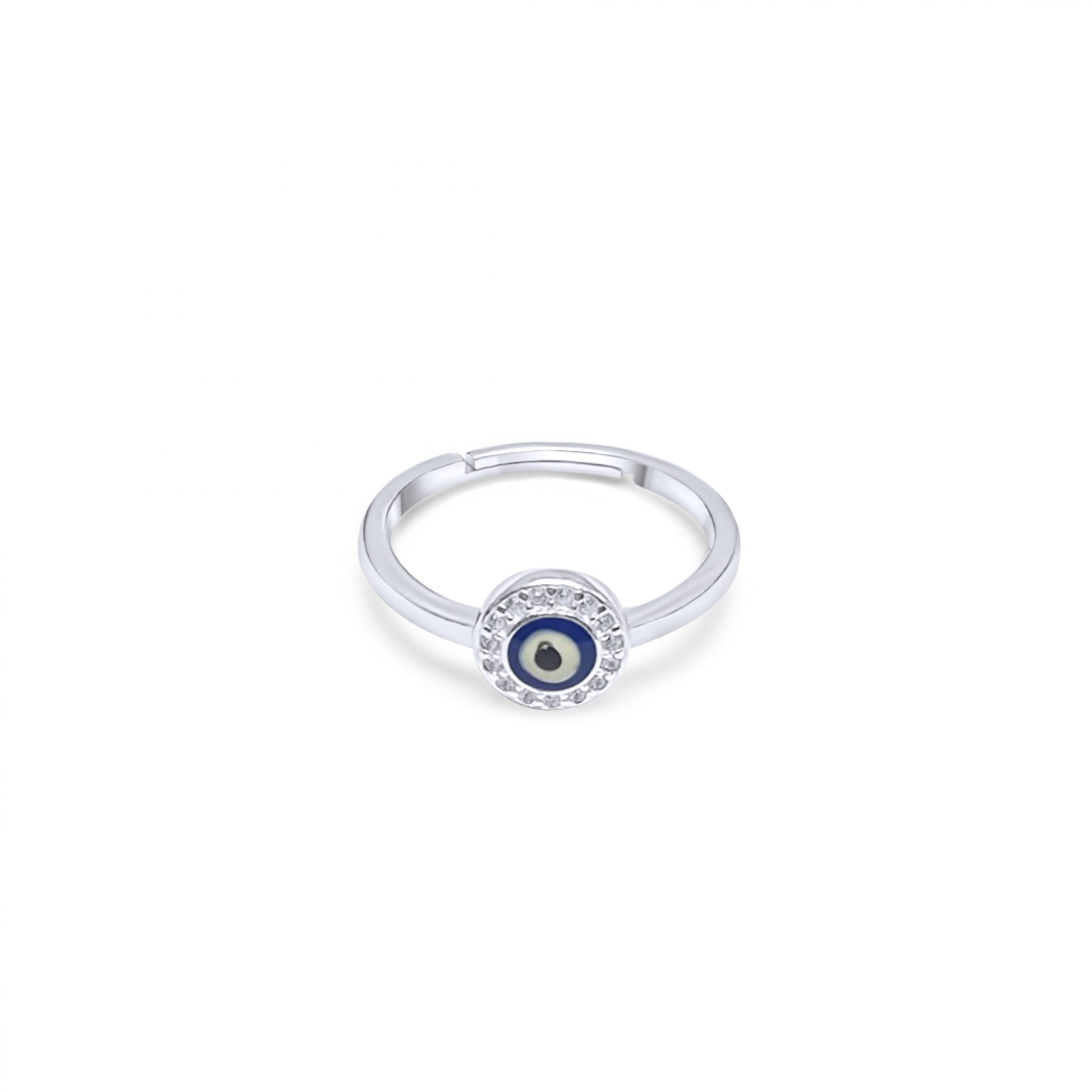 Eye ring with zircon stones