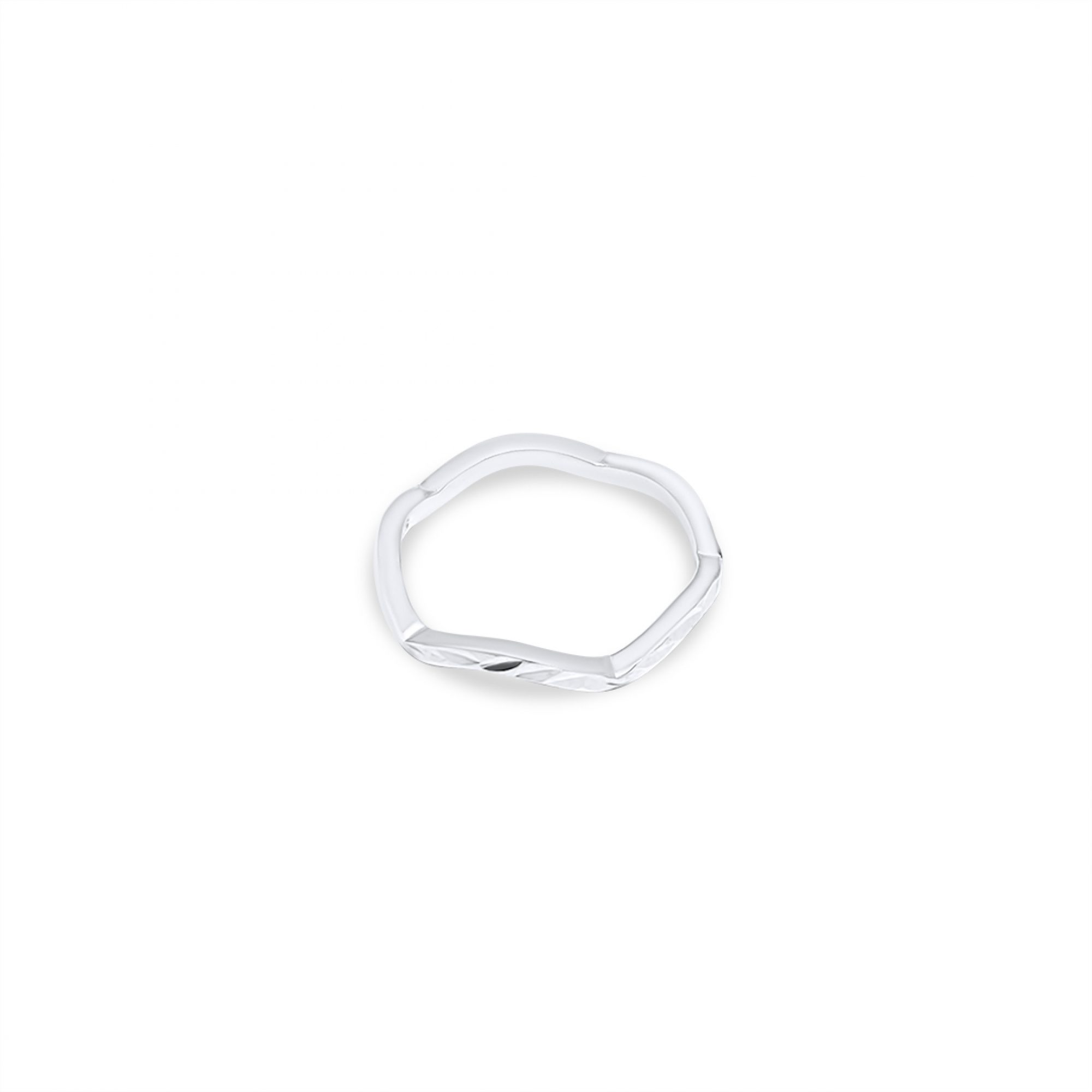 Silver wavy ring