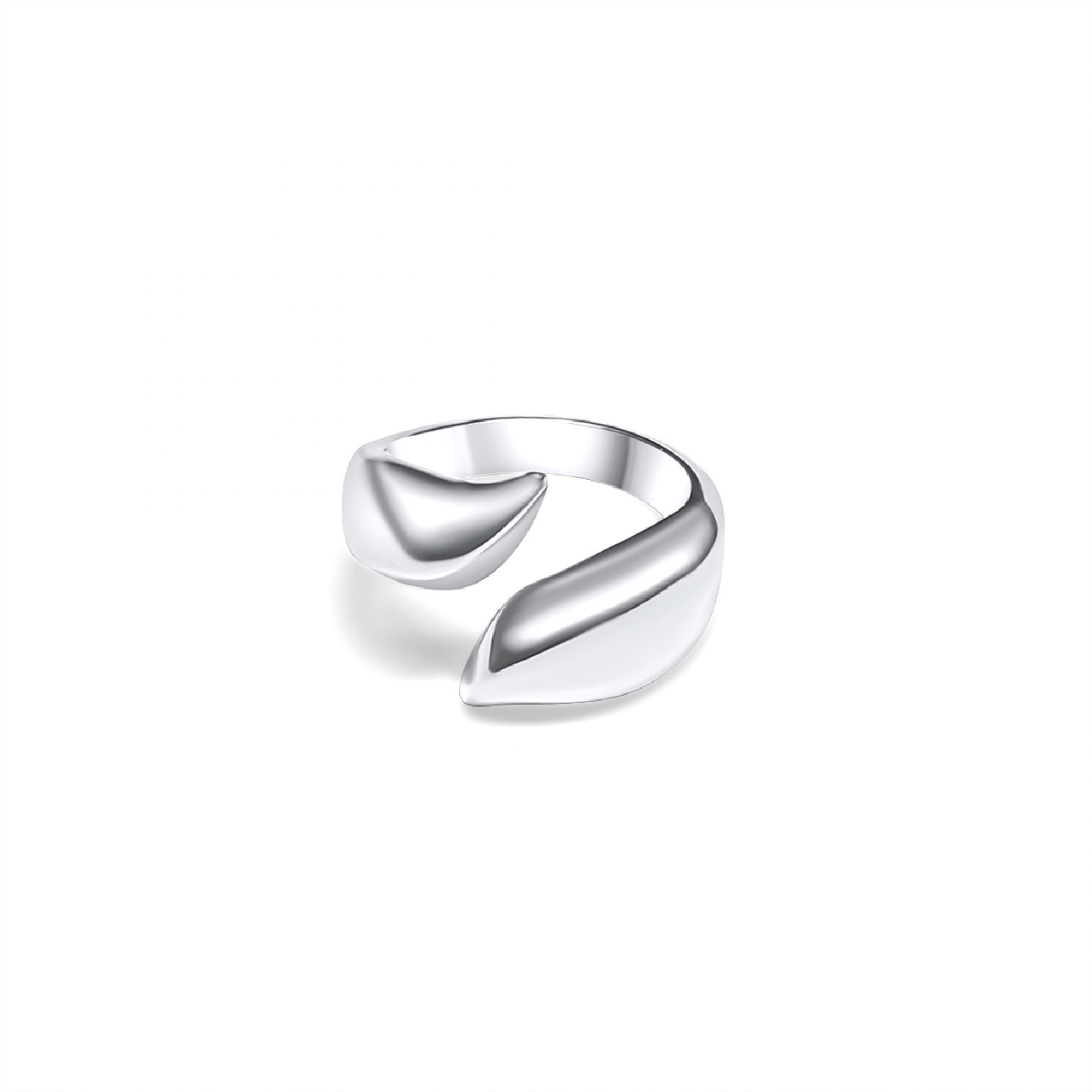 Silver polished ring