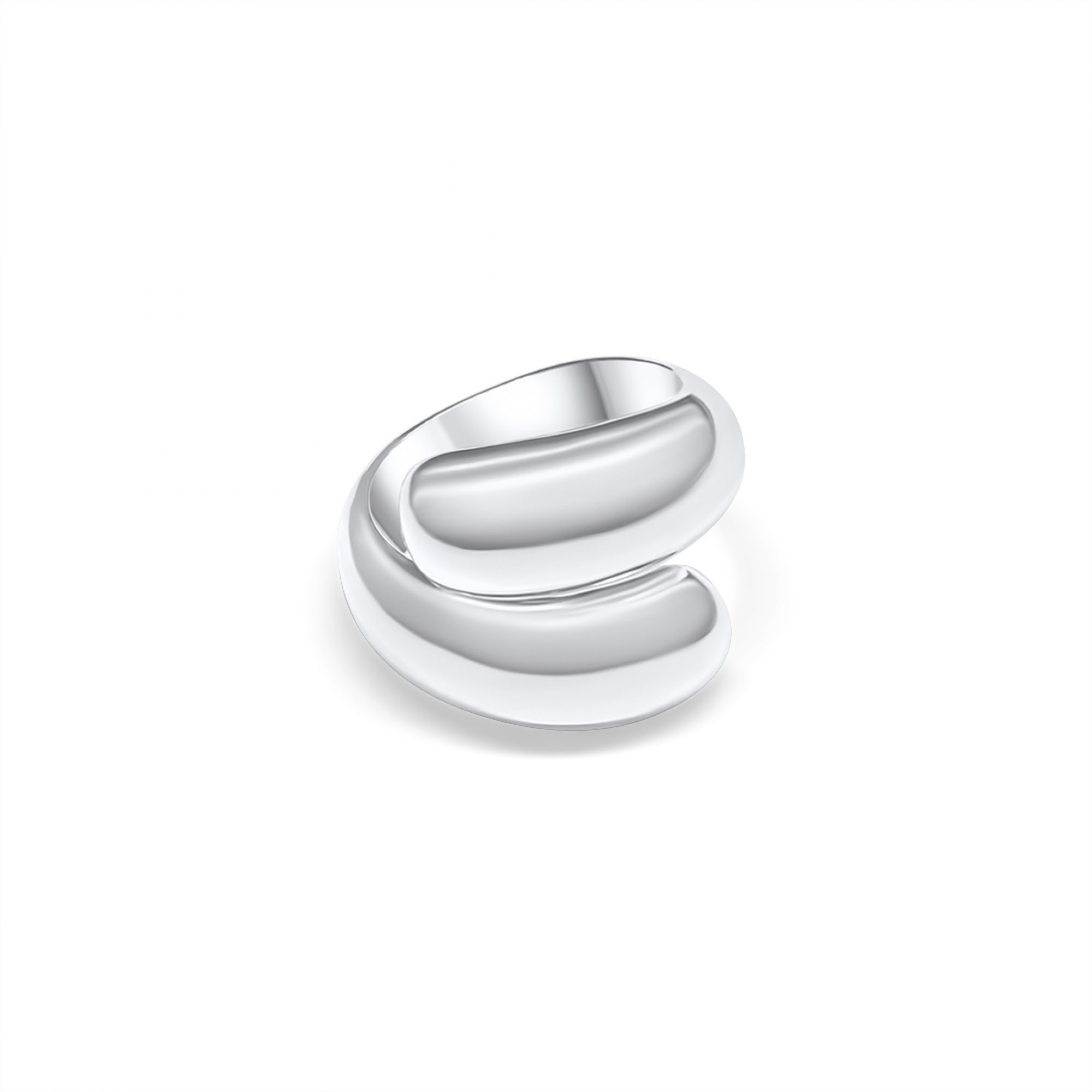 Silver polished ring