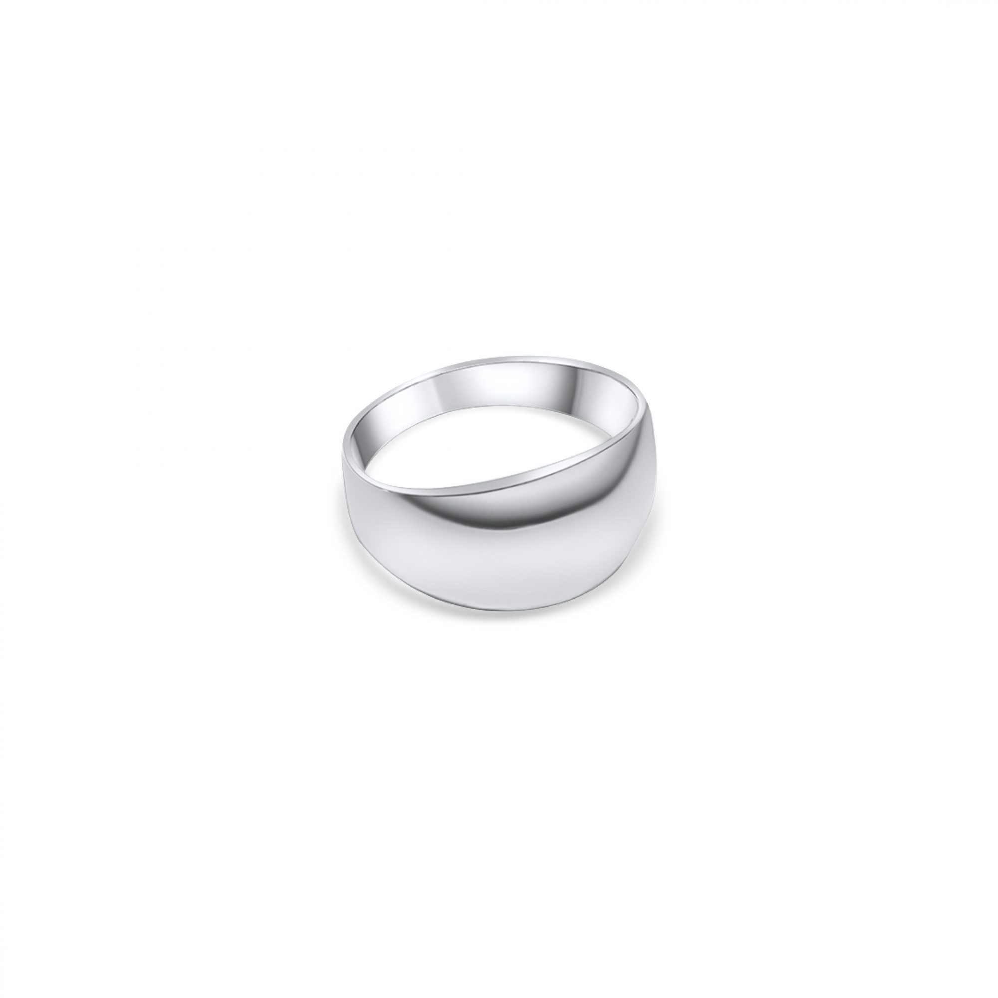 Silver polished ring