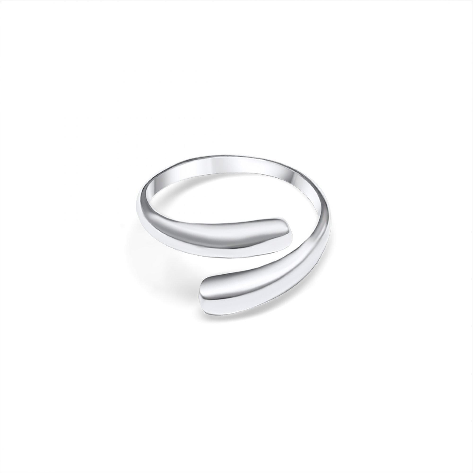 Silver polished ring