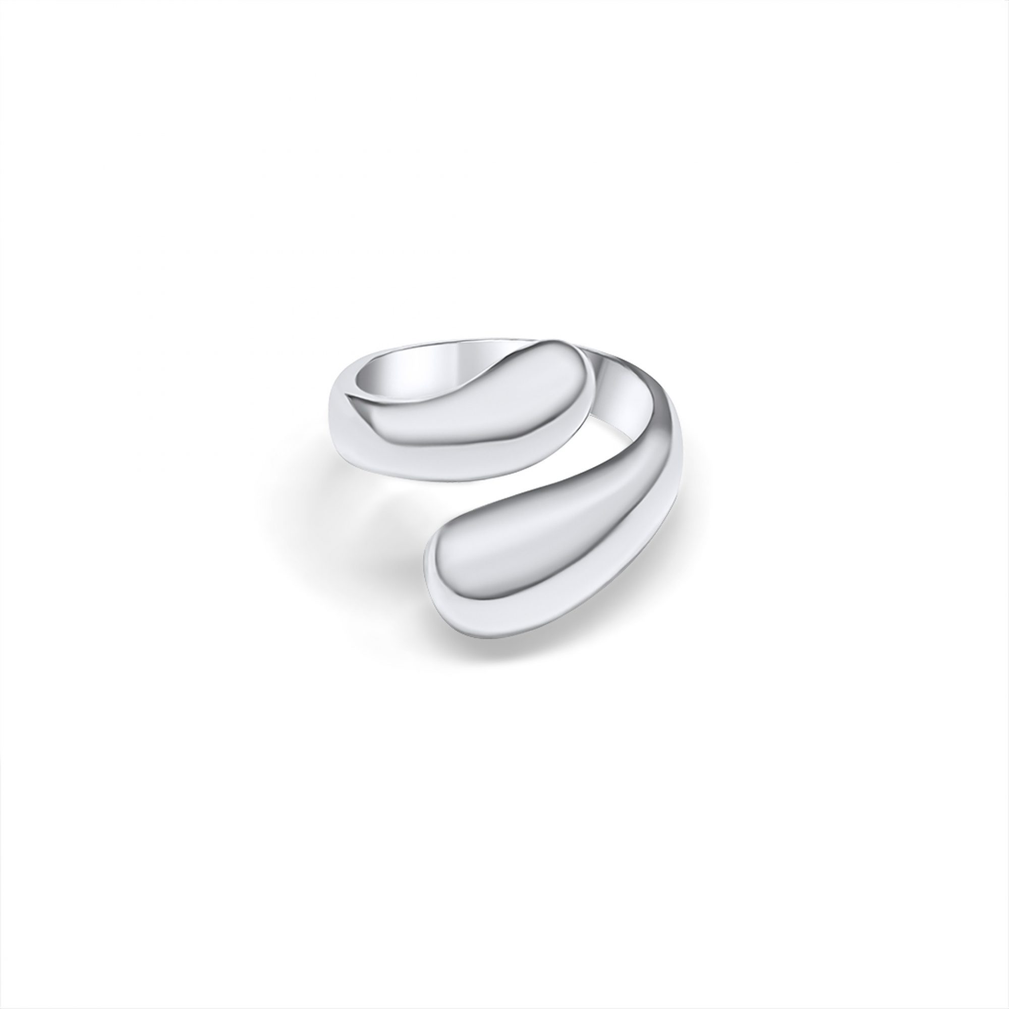 Silver polished ring