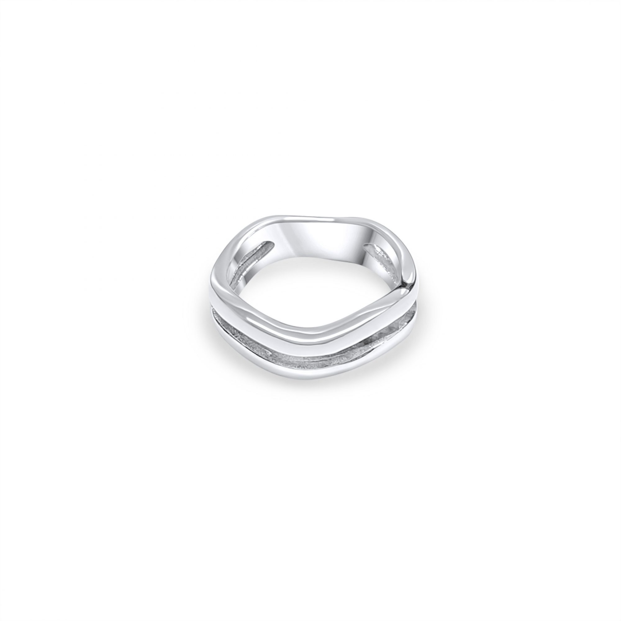 Silver polished ring