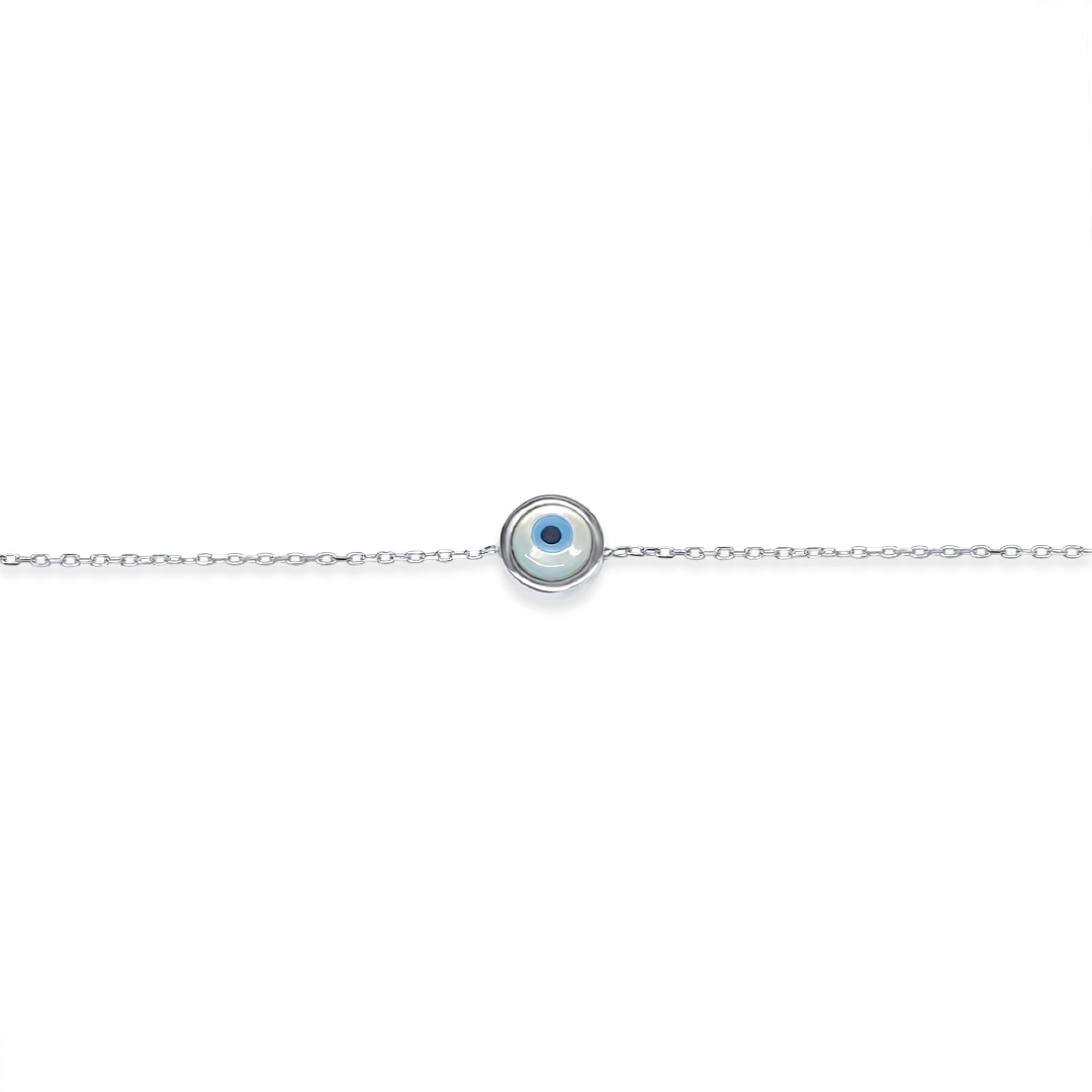 Eye bracelet with mother of pearl