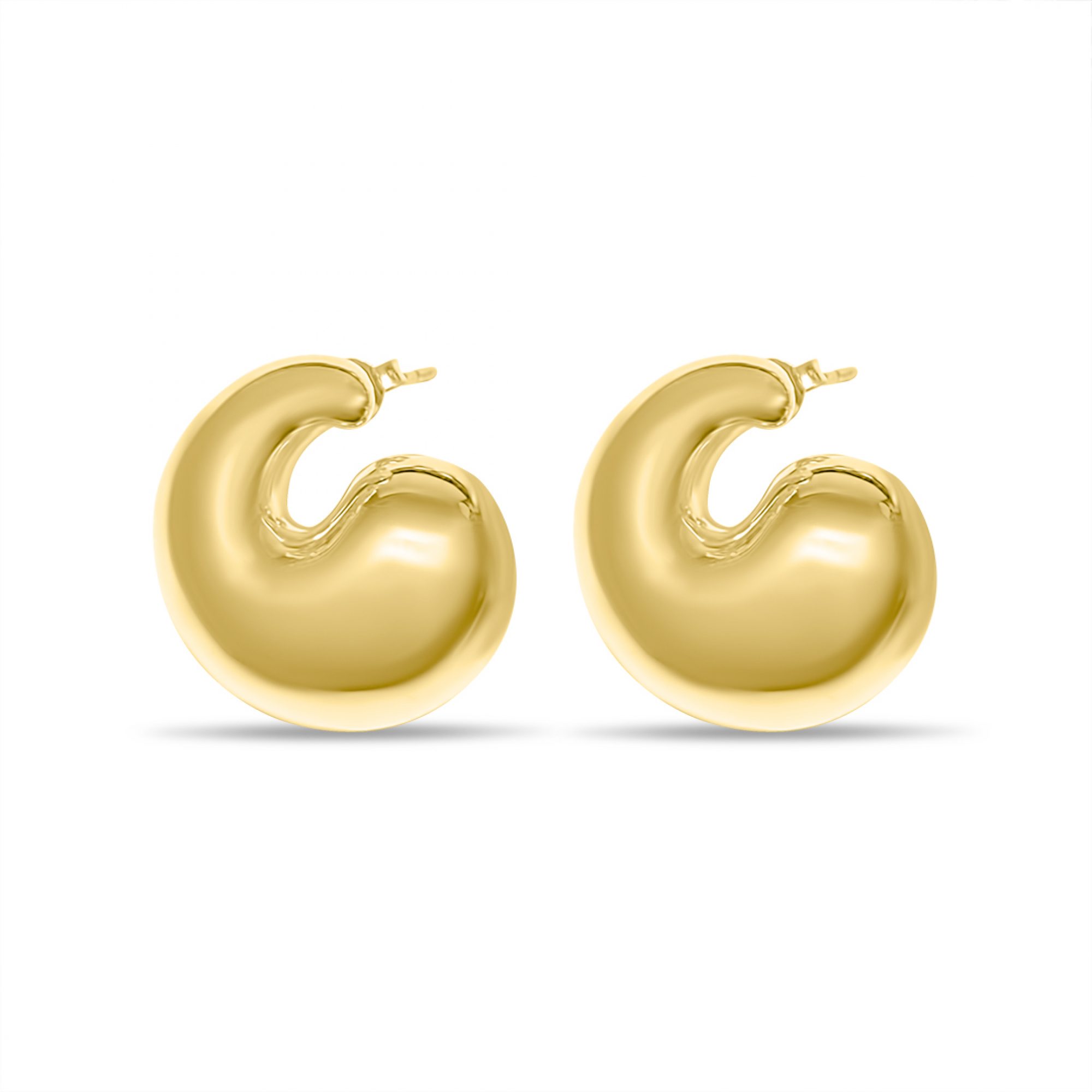 Gold plated stud earrings