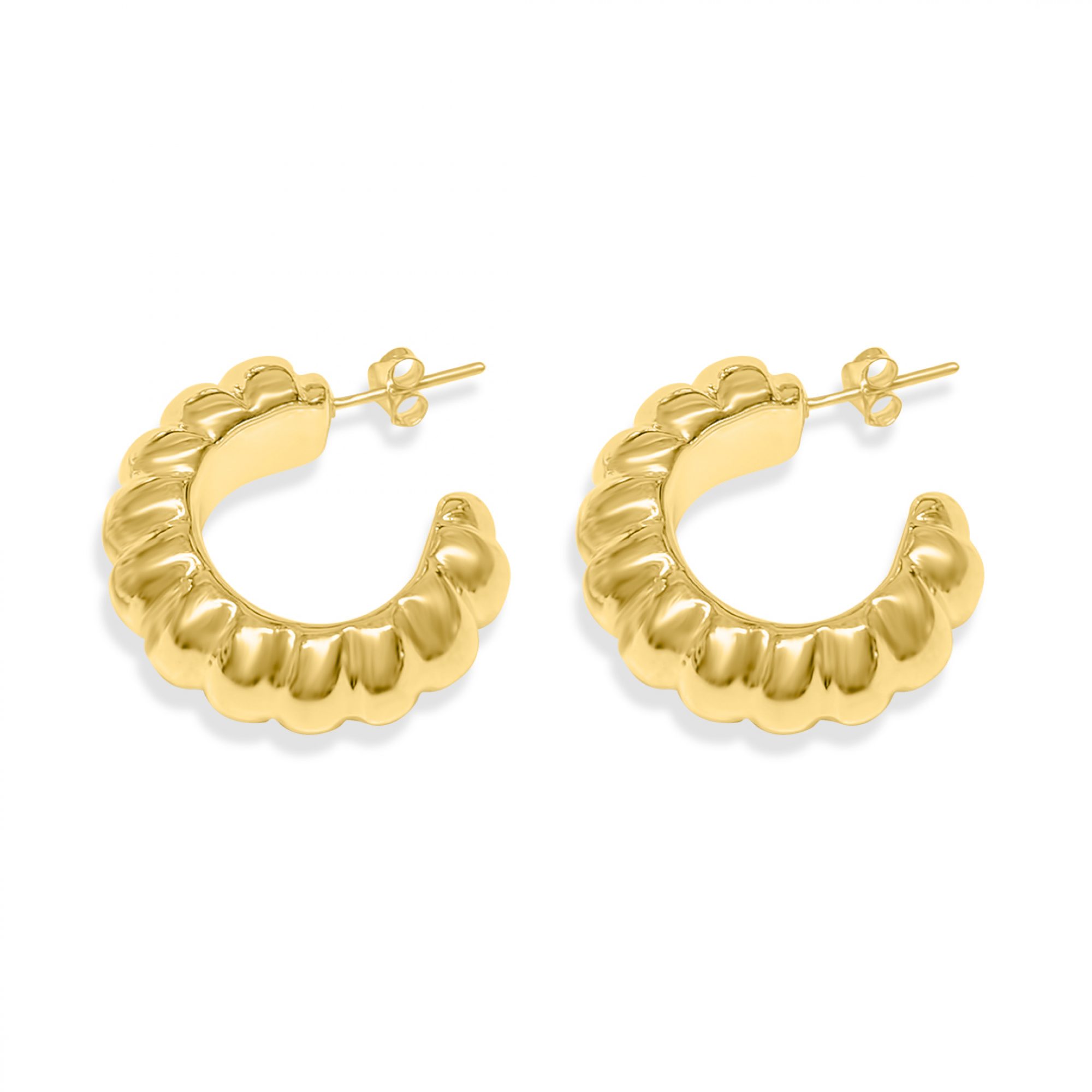 Gold plated stud earrings