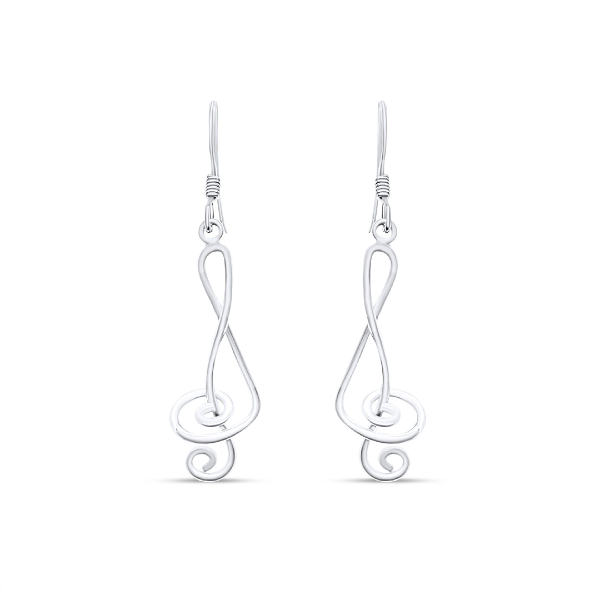 Treble clef earrings