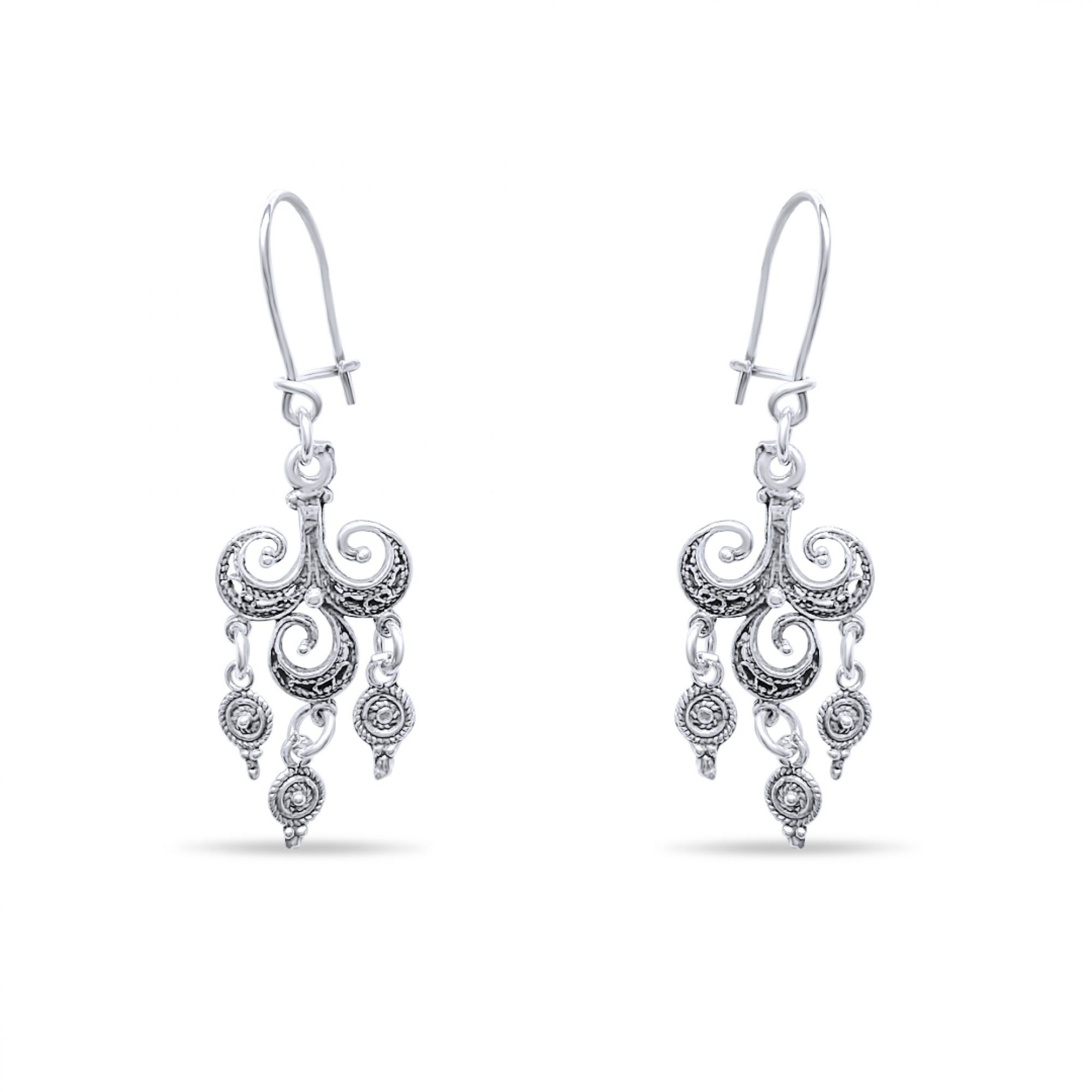 Filigree dangle earrings