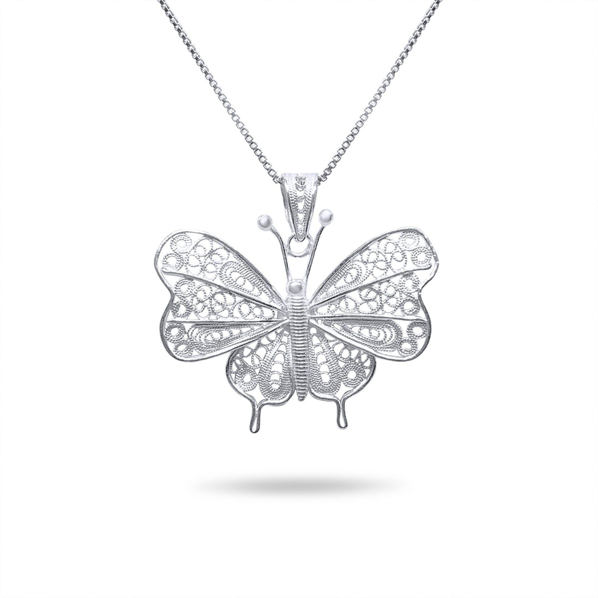 Filigree butterfly necklace