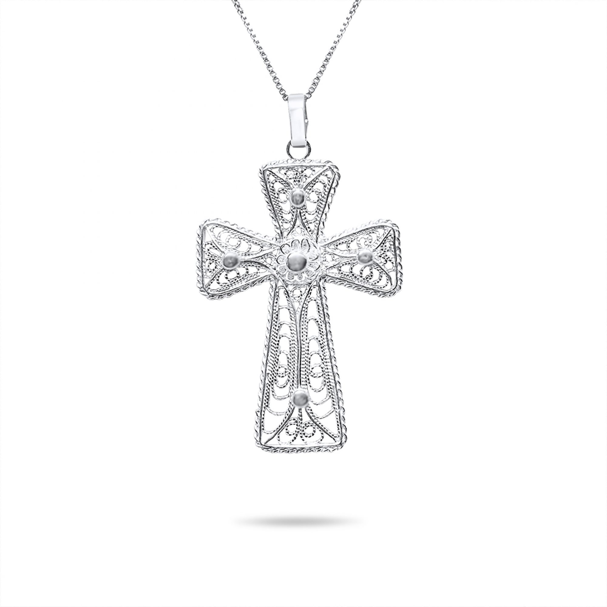 Filigree cross necklace