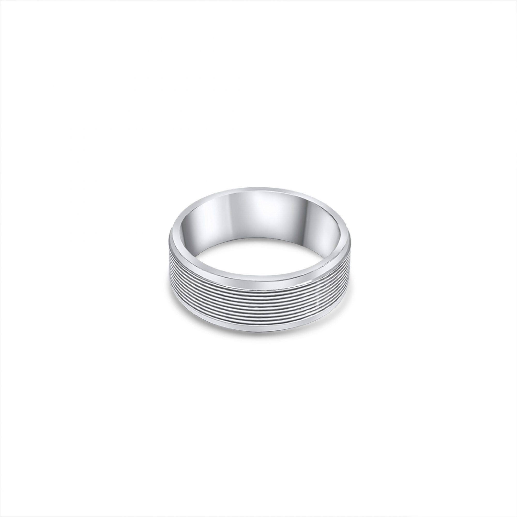 Silver band ring 7mm