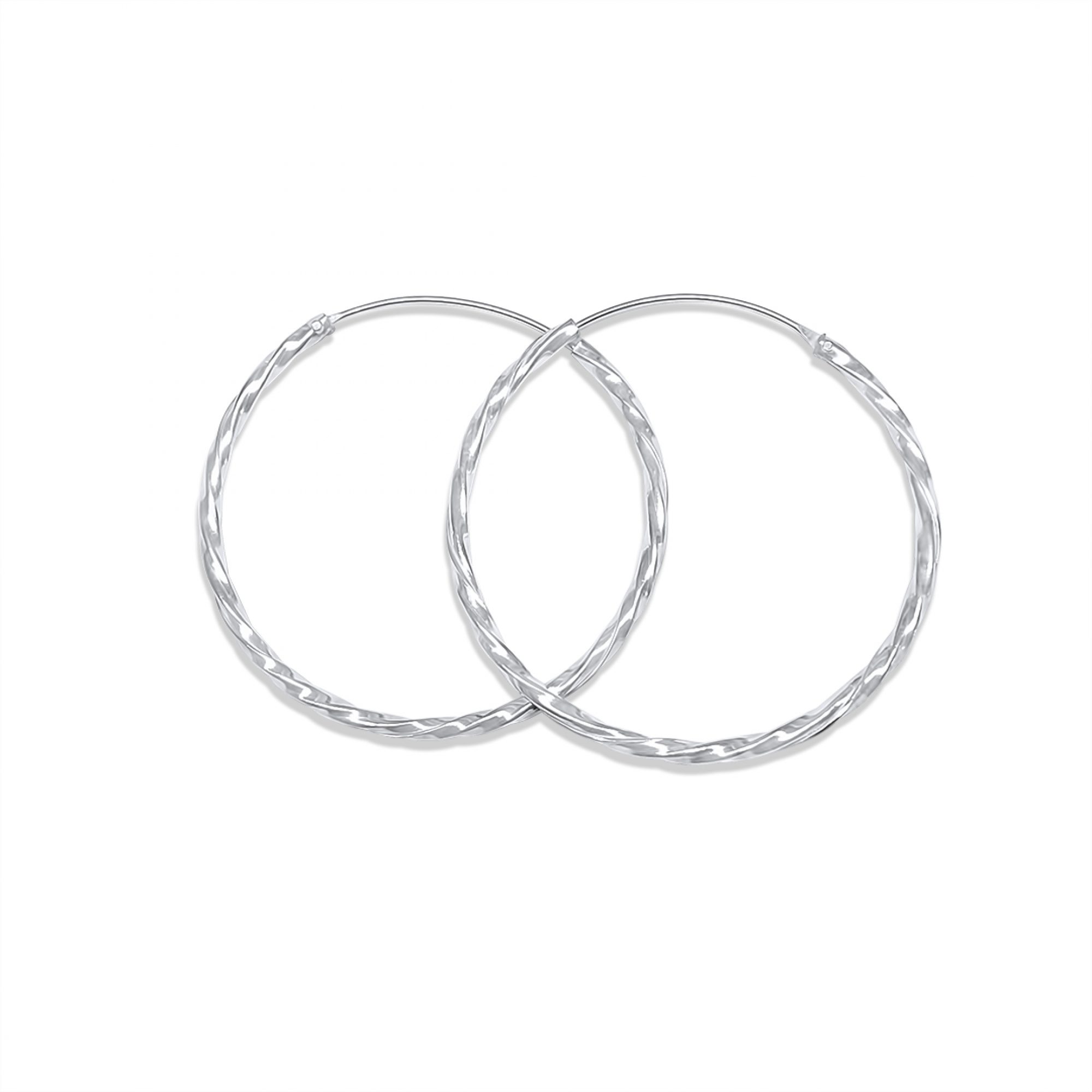 Silver hoops (36mm)