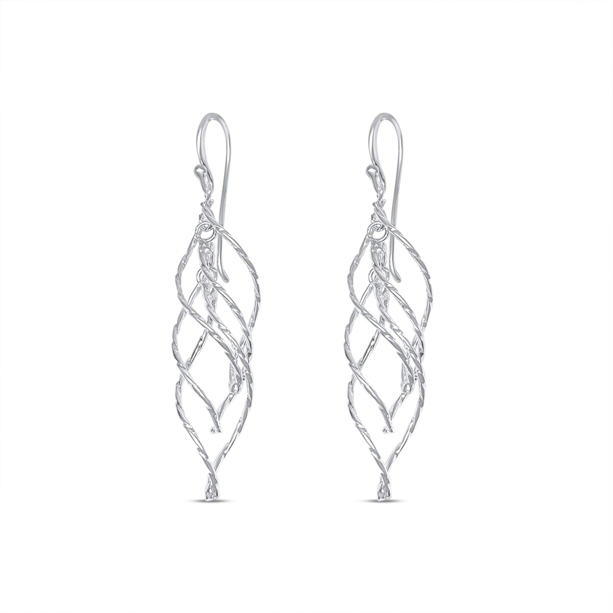 Silver dangle earrings