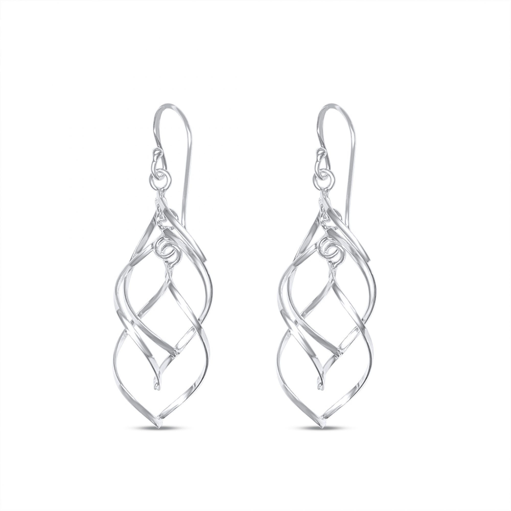 Silver dangle earrings