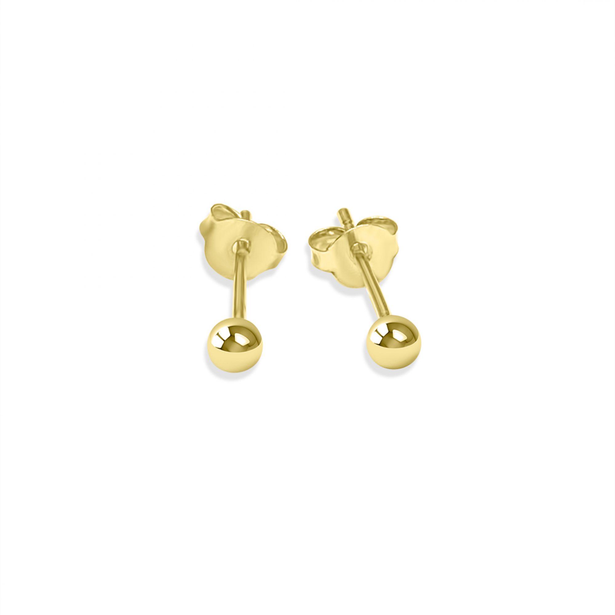 Gold plated stud ball earrings