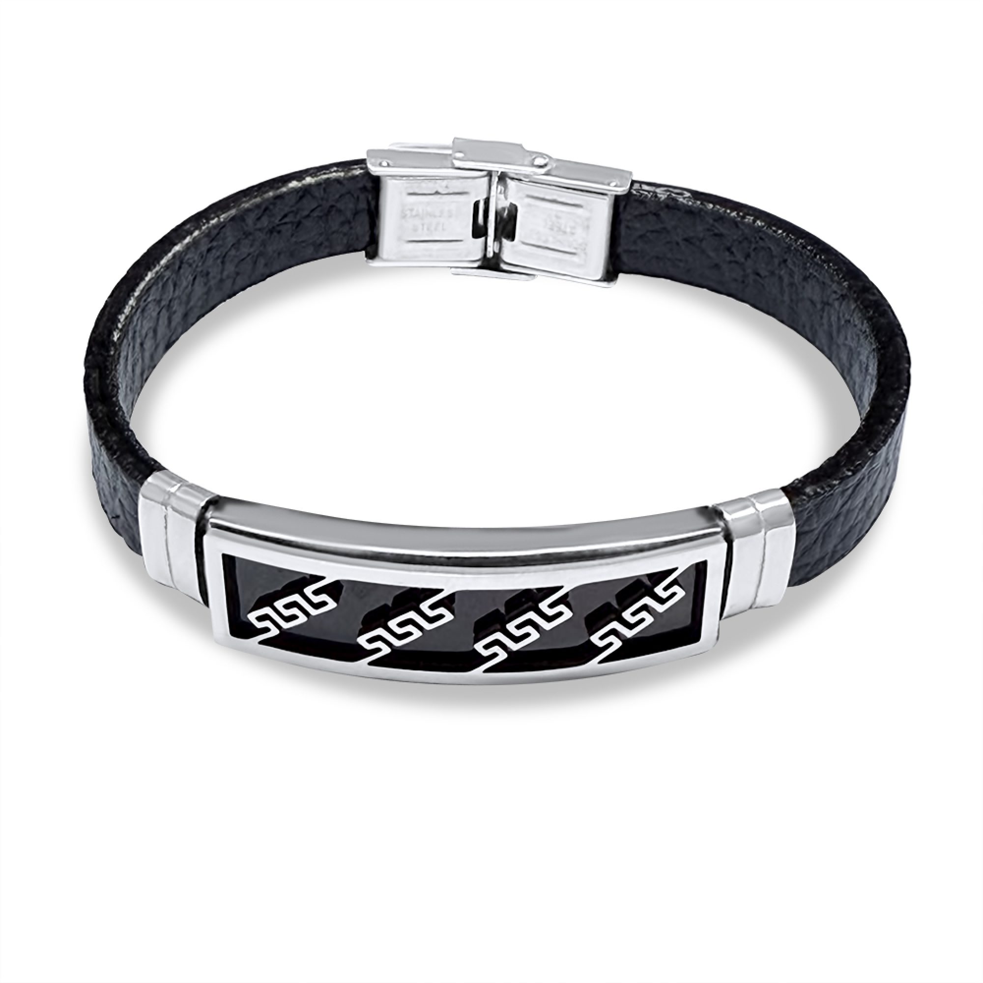 Leather-Steel bracelet