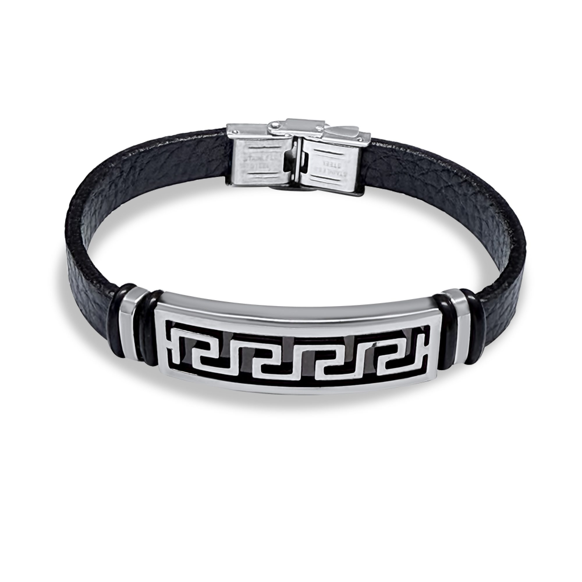 Leather-Steel bracelet