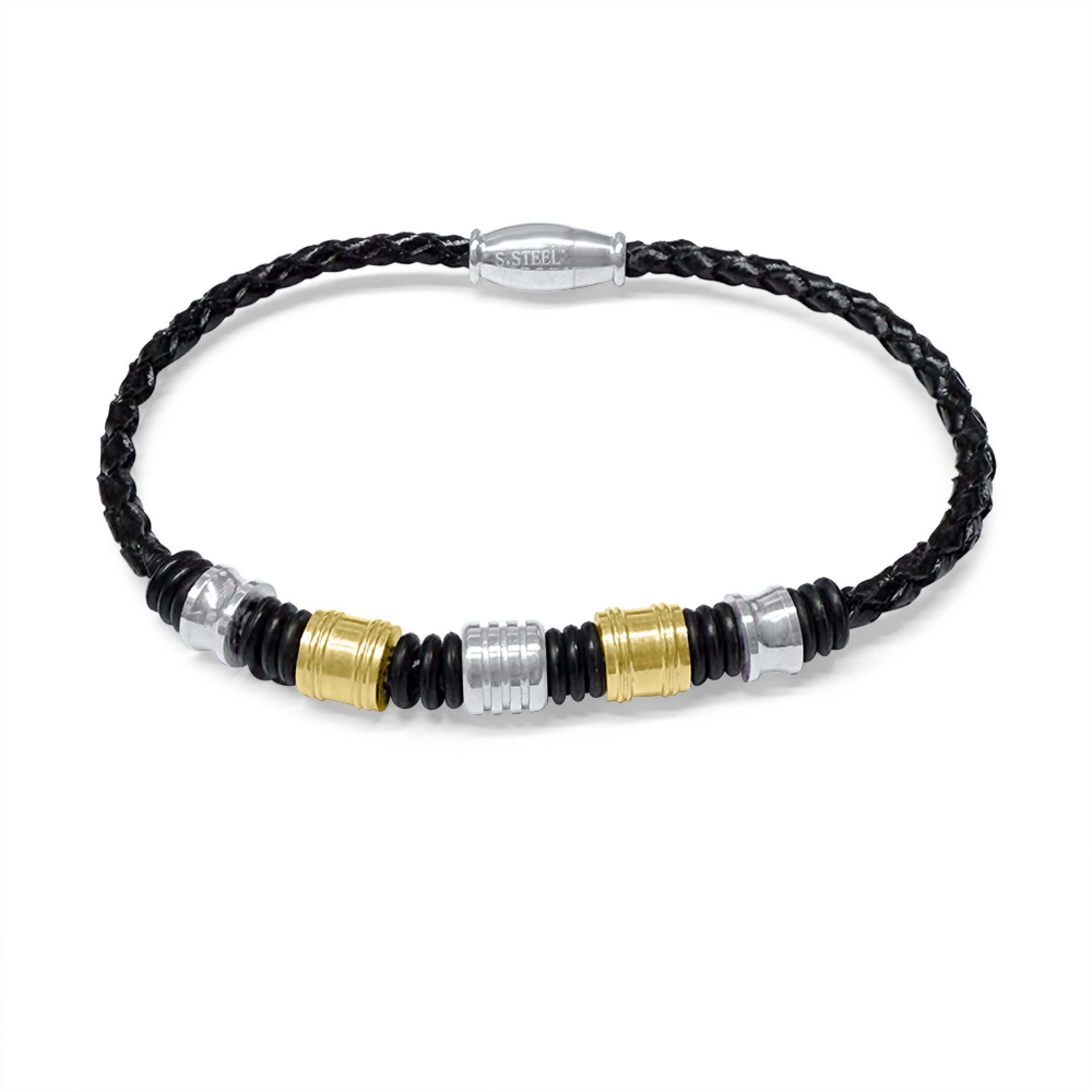 Steel-Caucho bracelet