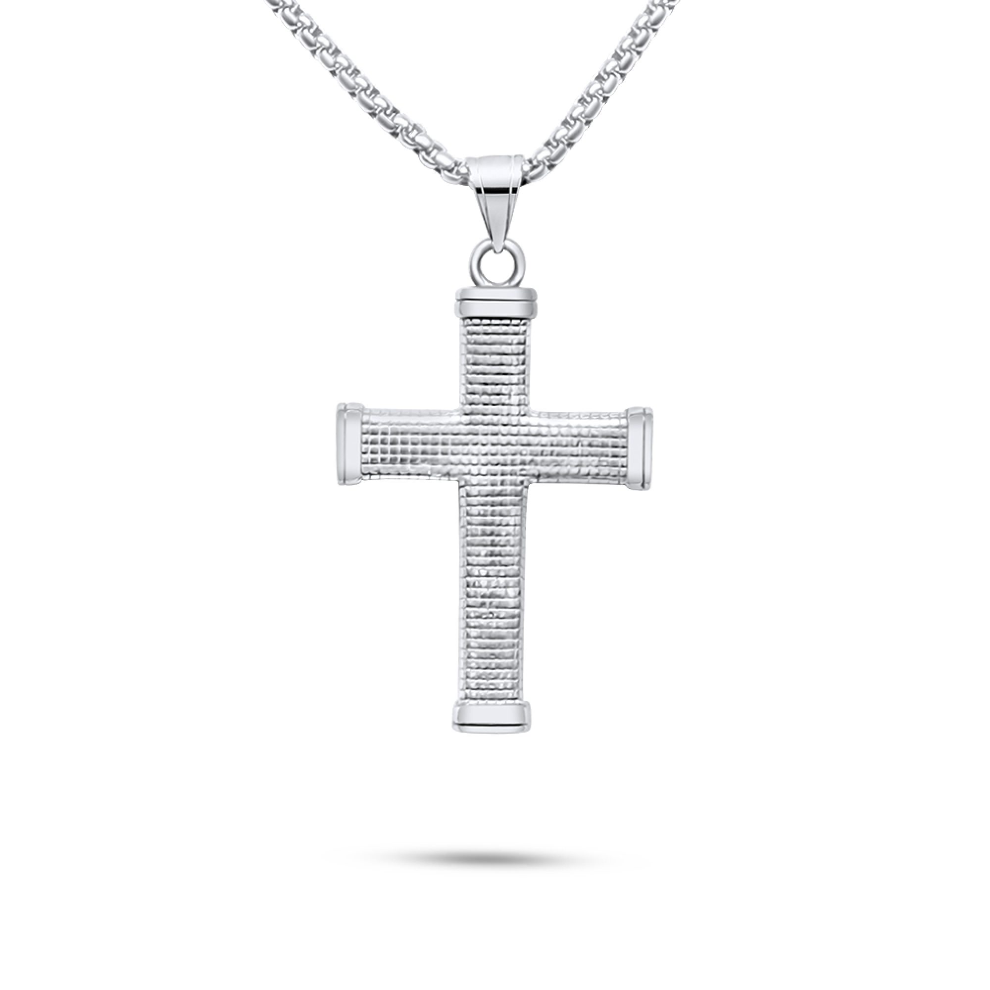 Steel cross necklace