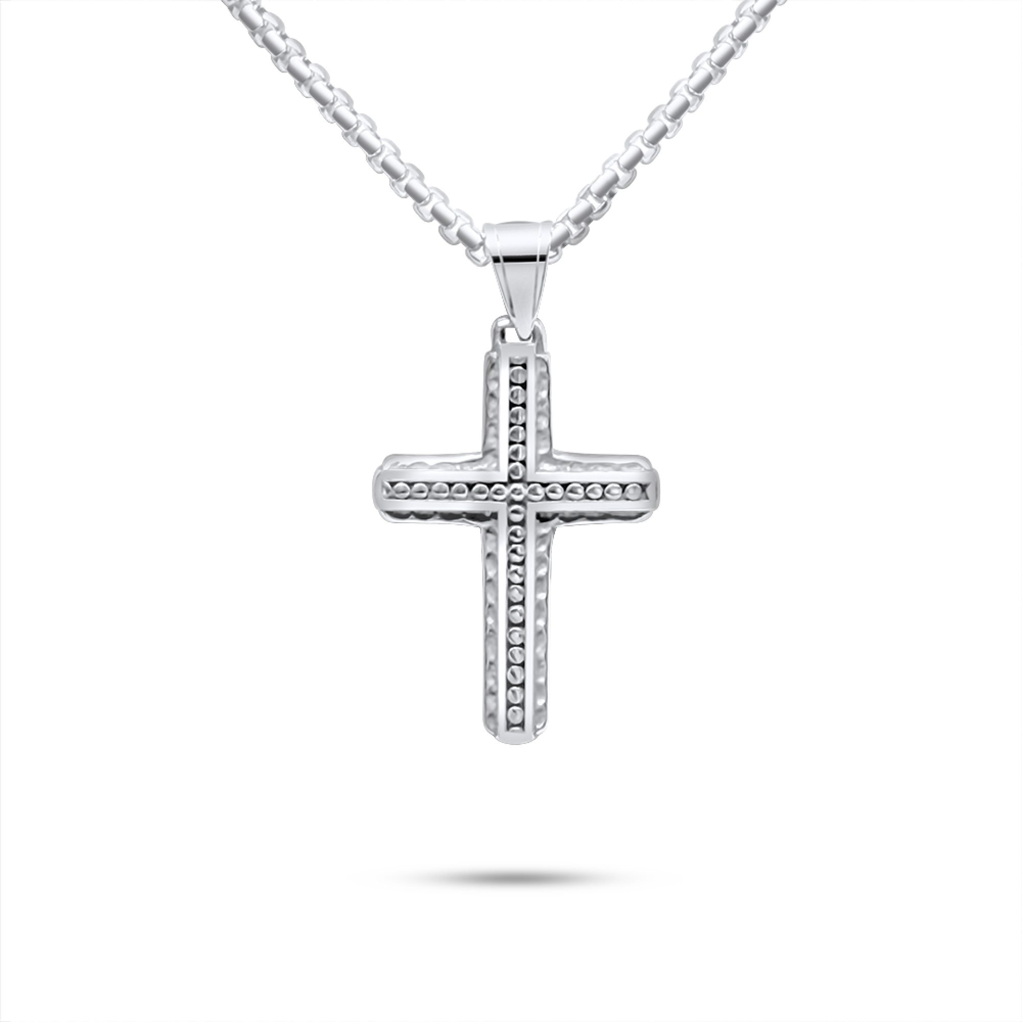 Steel cross necklace