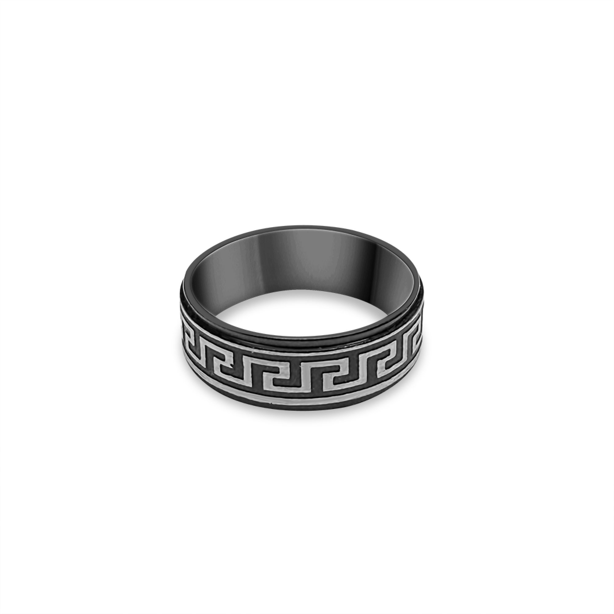 Steel ring with meander