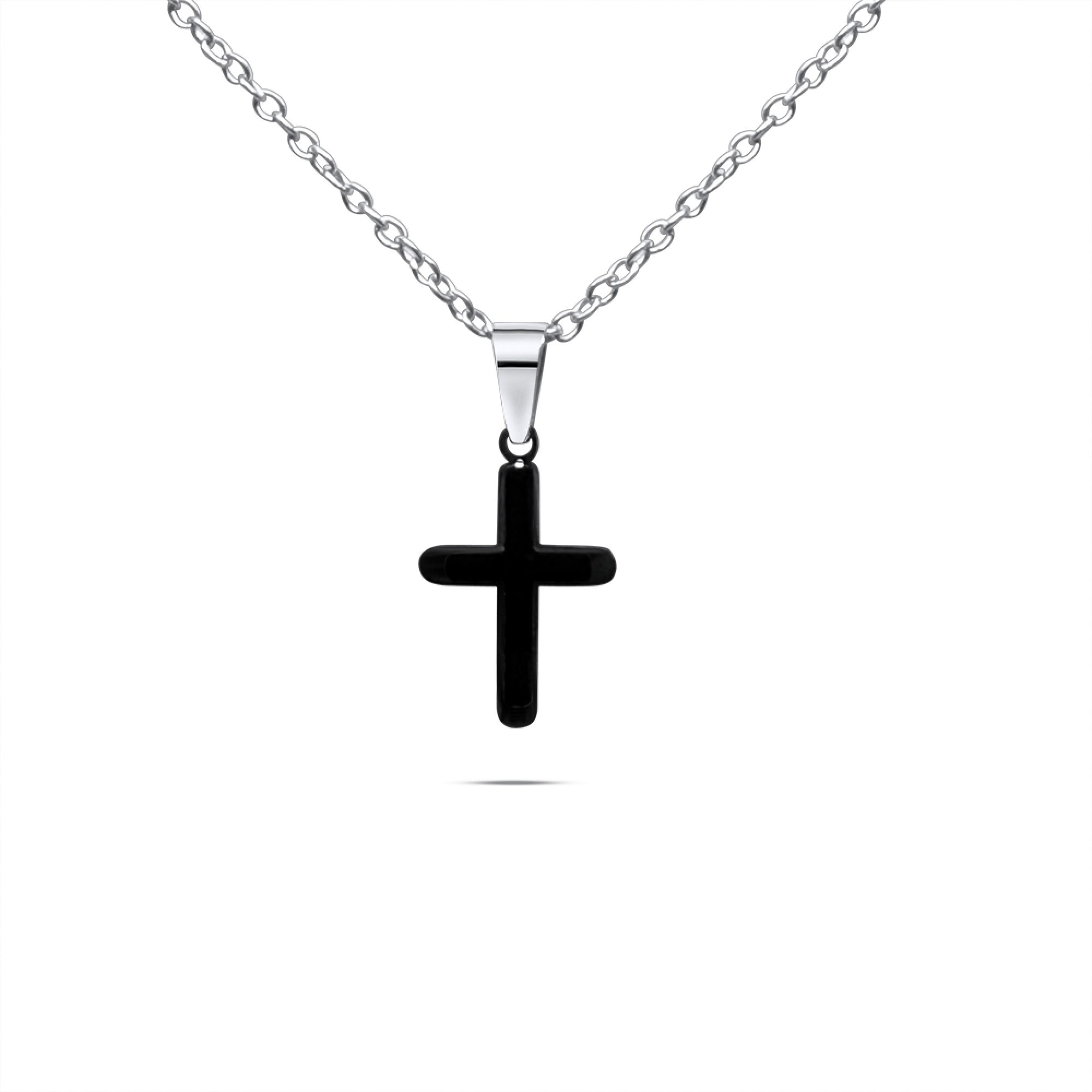 Steel cross necklace