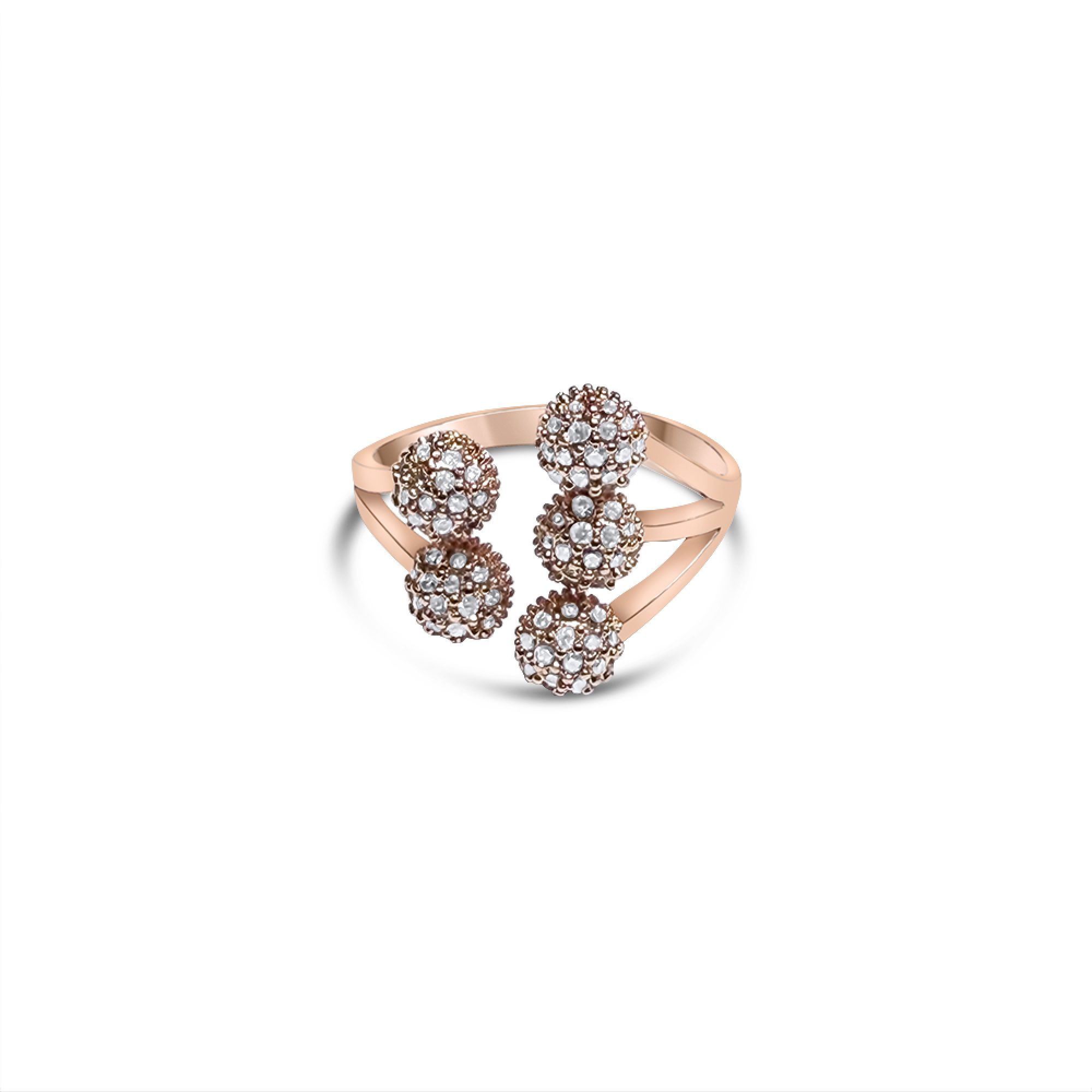 Rose gold plated steel ring