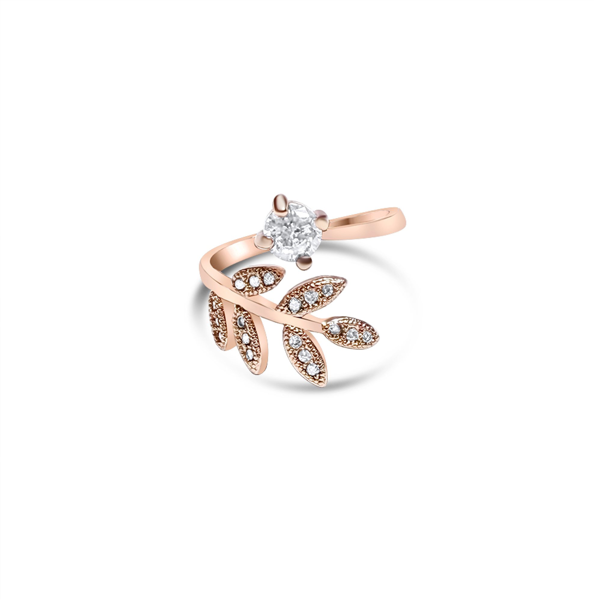 Rose gold plated steel ring