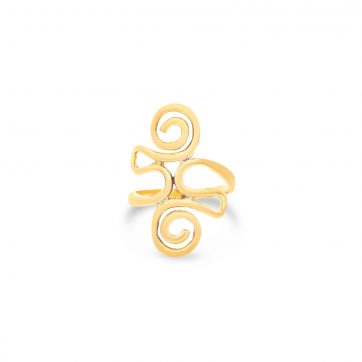 petsios Gold plated meander ring