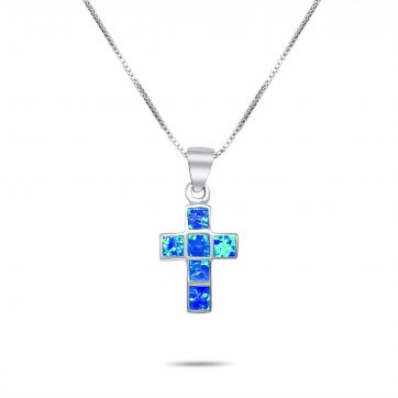 petsios Opal cross pendant