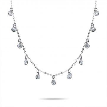 petsios Dangle necklace with zircon stones
