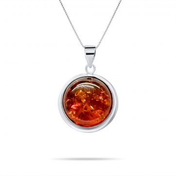 petsios Amber silver necklace