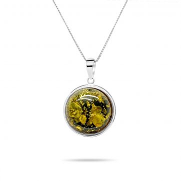 petsios Amber silver necklace