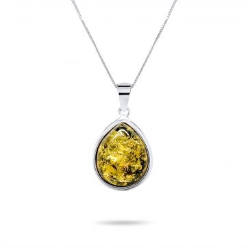 petsios Amber silver necklace