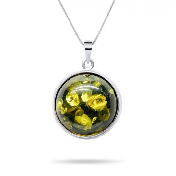 petsios Amber silver necklace