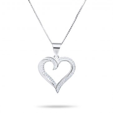 petsios Heart necklace with zircon stones